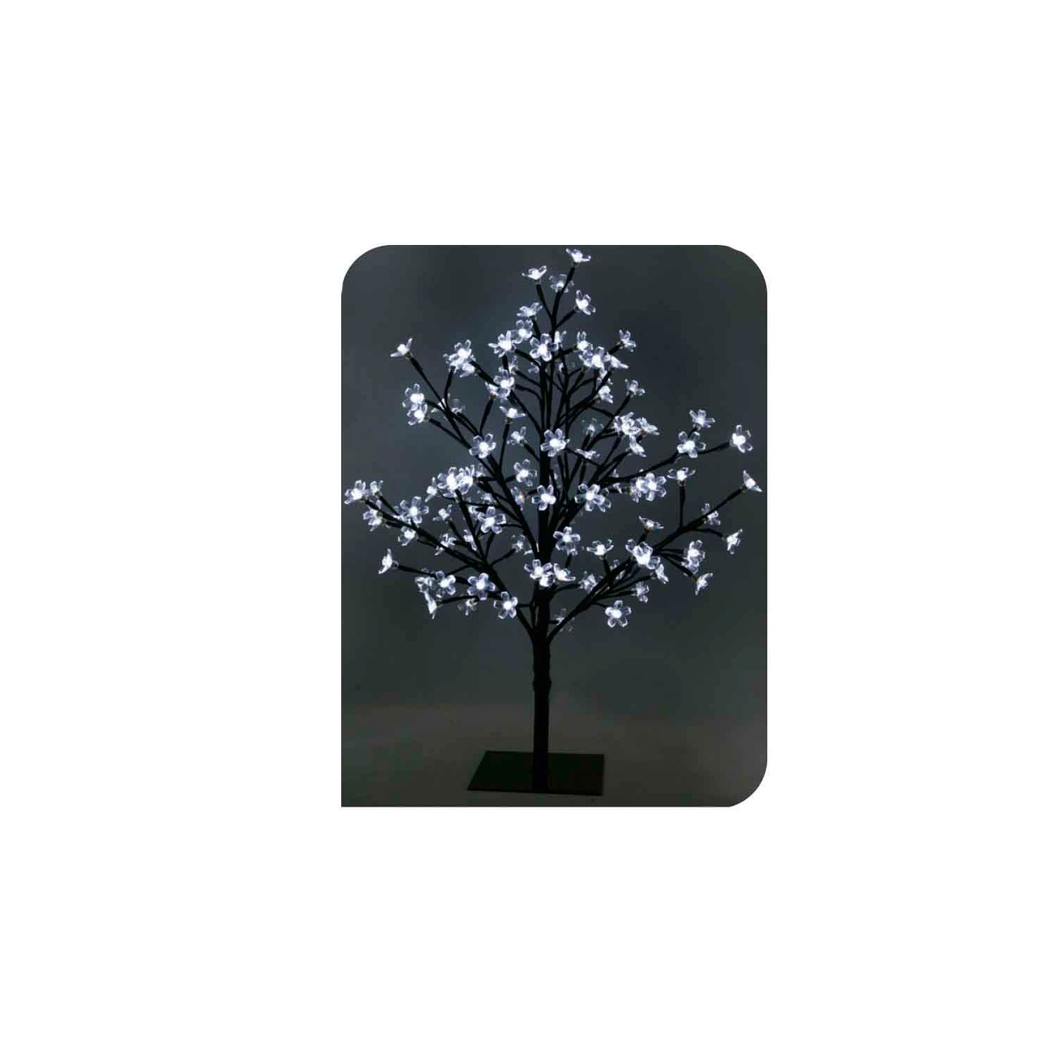 Arbol 3d sakura tronco recto 60cm 120 leds blanco frio ip44 edm