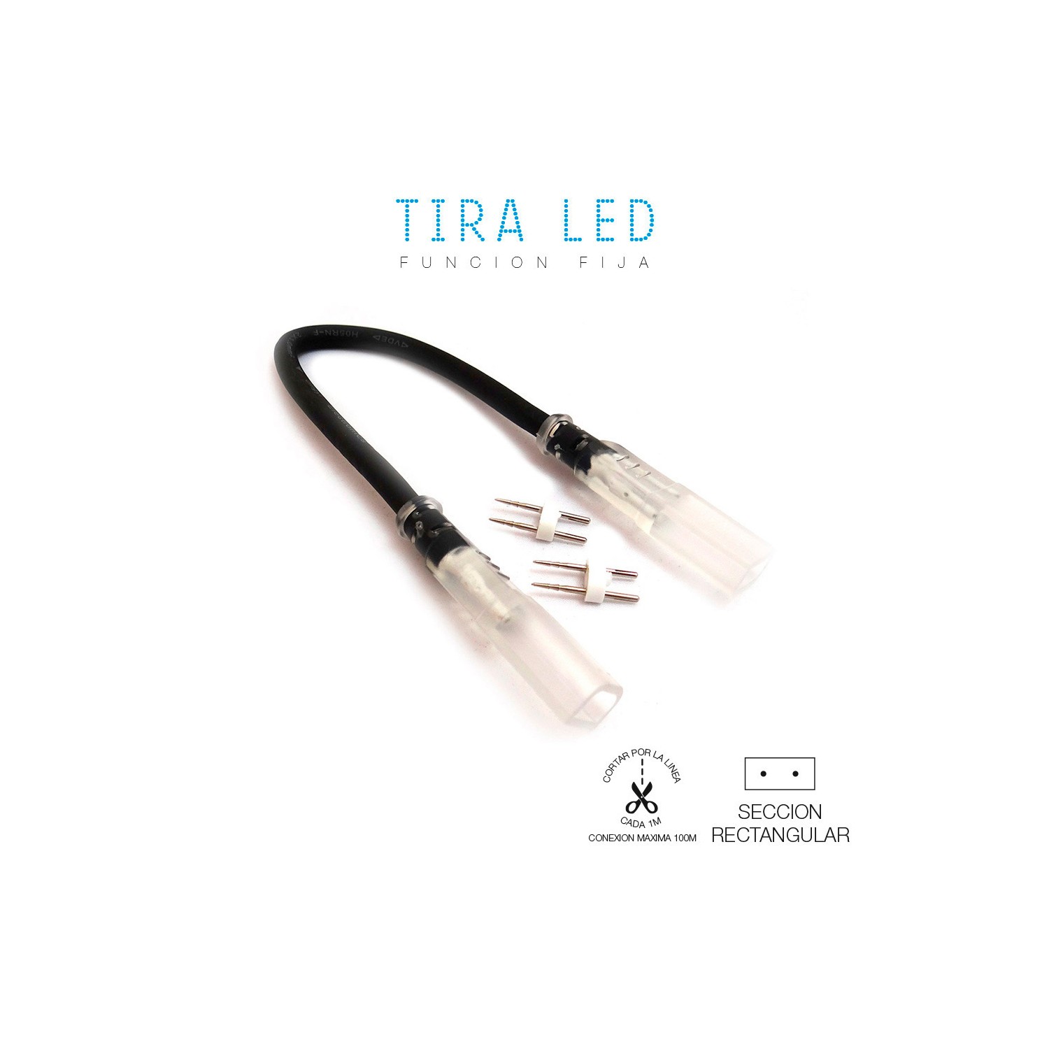 Extensión cable 1m para tira de led edm