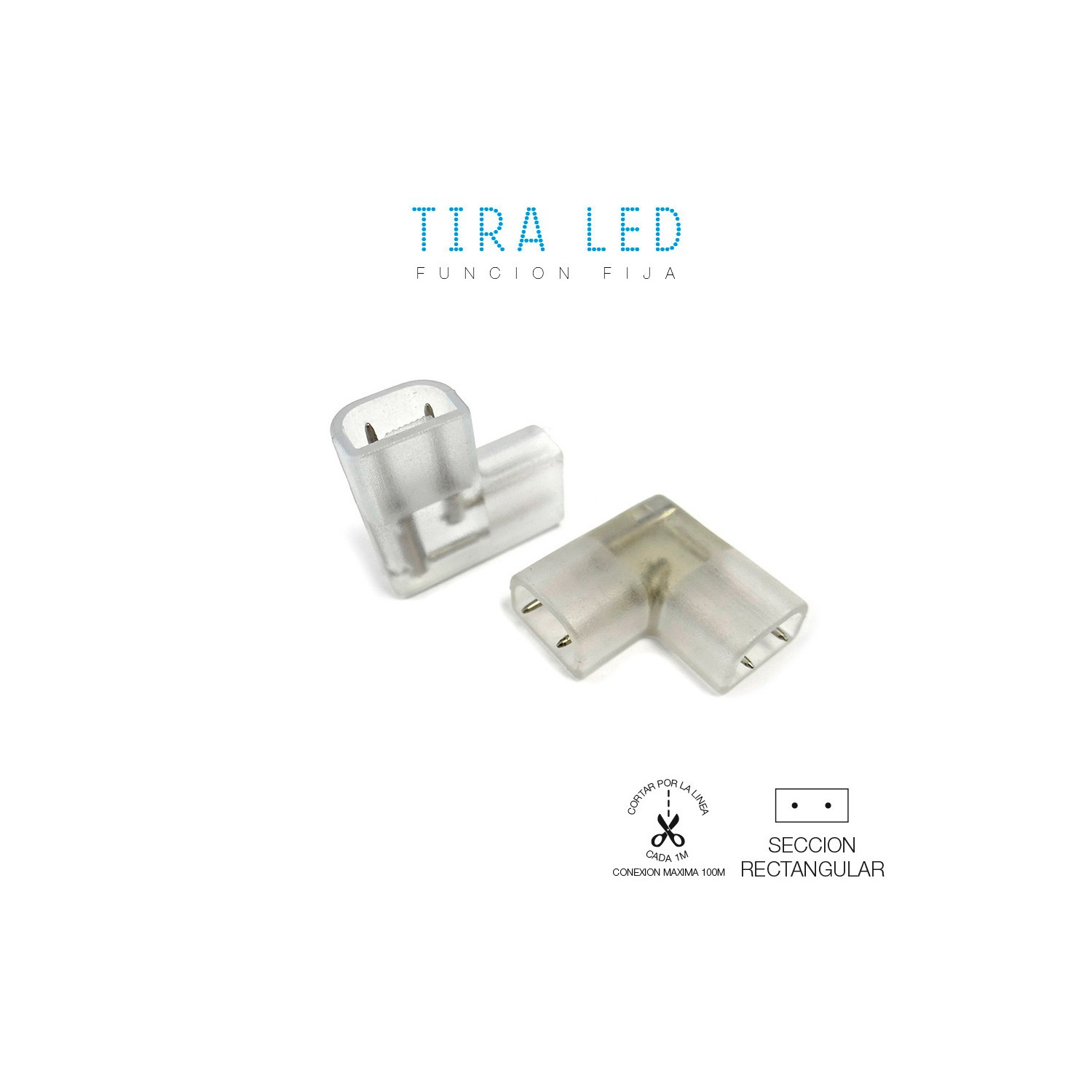 Conector (empalme) 90° para tira de led edm