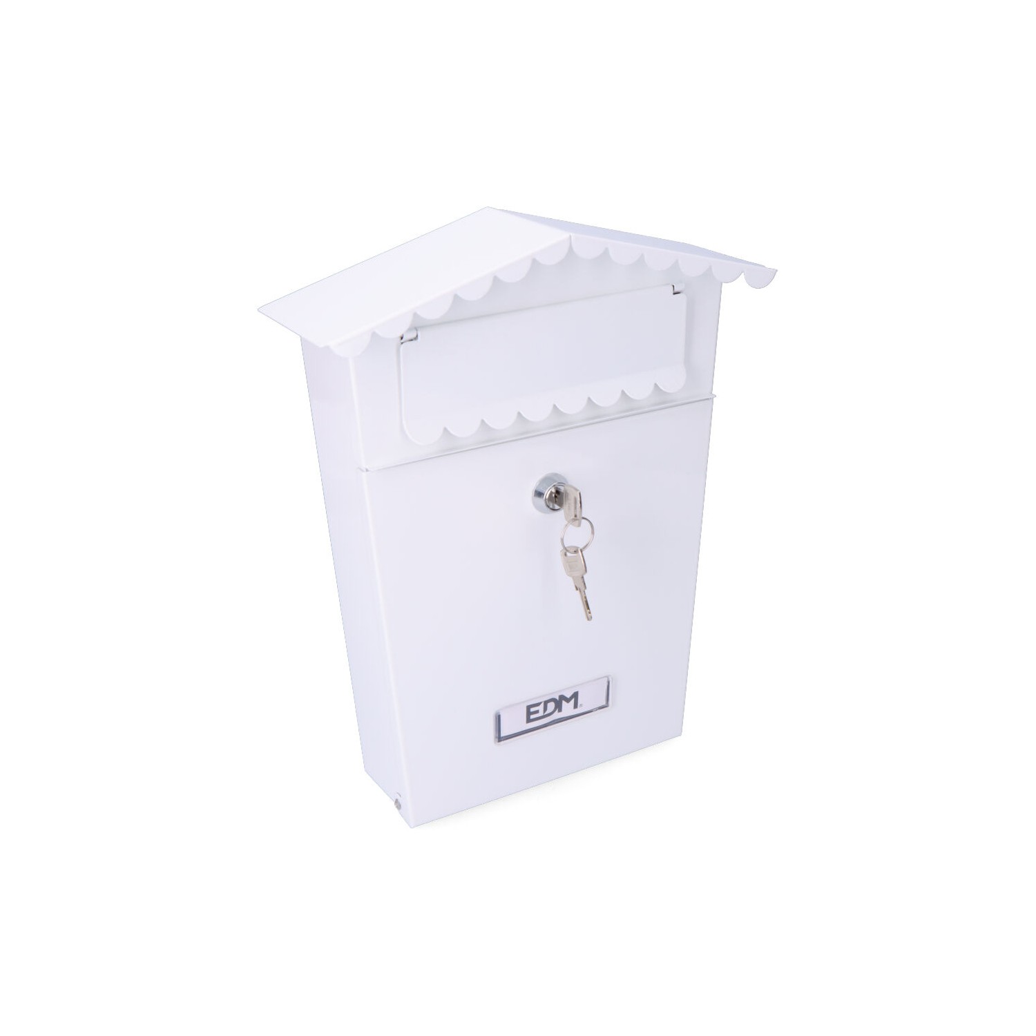 Buzon de acero modelo house blanco edm