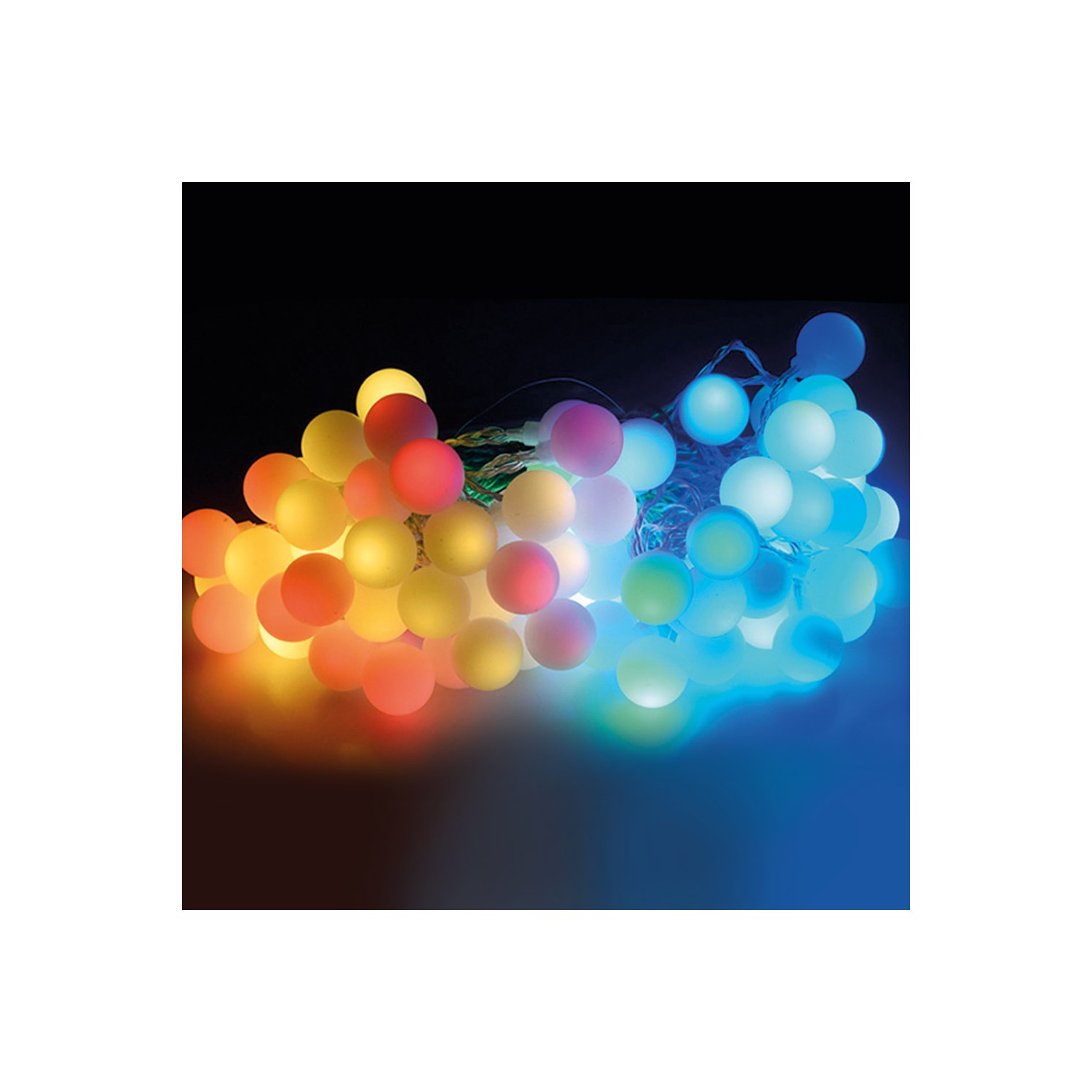 Guirnalda 80 leds multicolor colores vivos ip44 19m