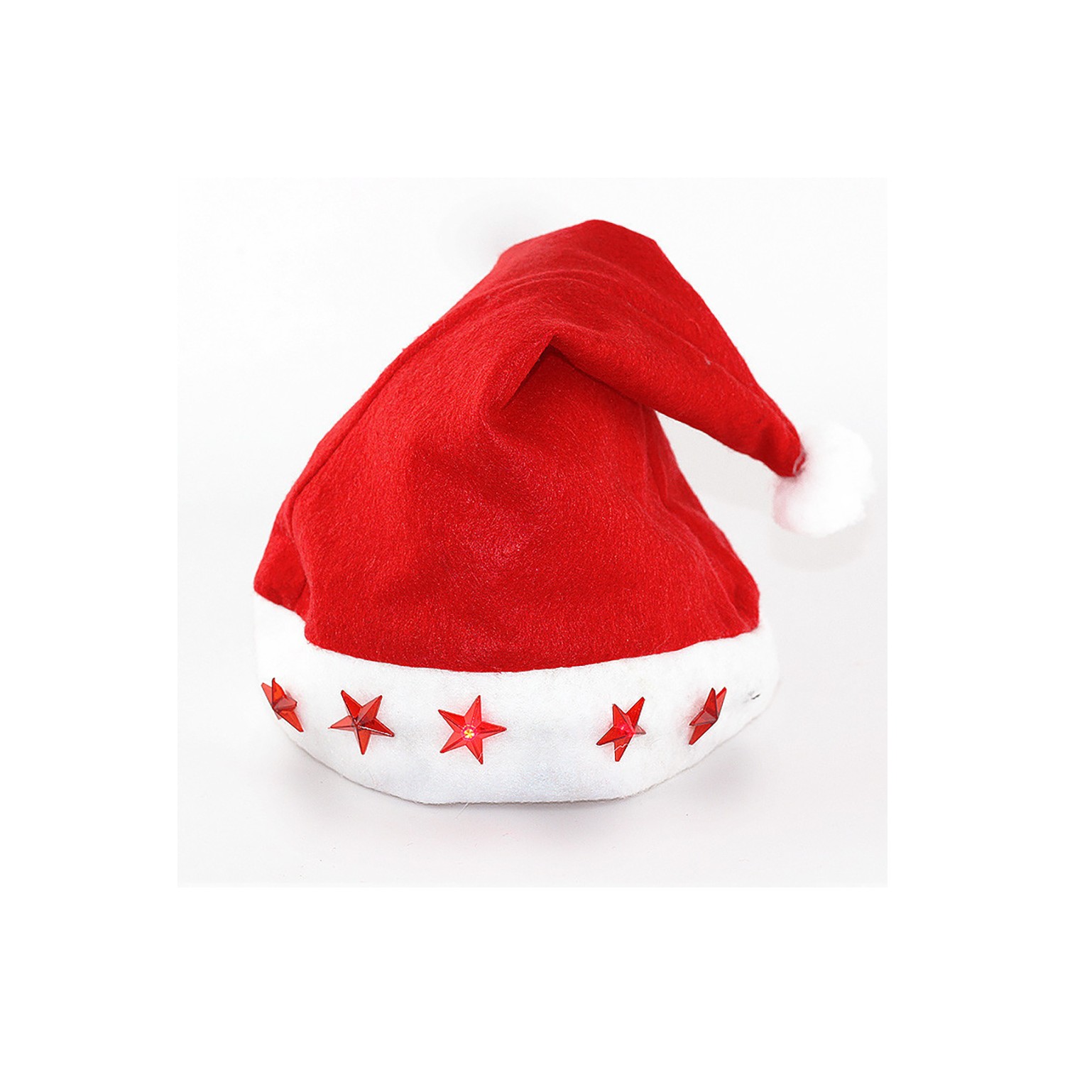 Gorro de navidad con luces led 30x40cm