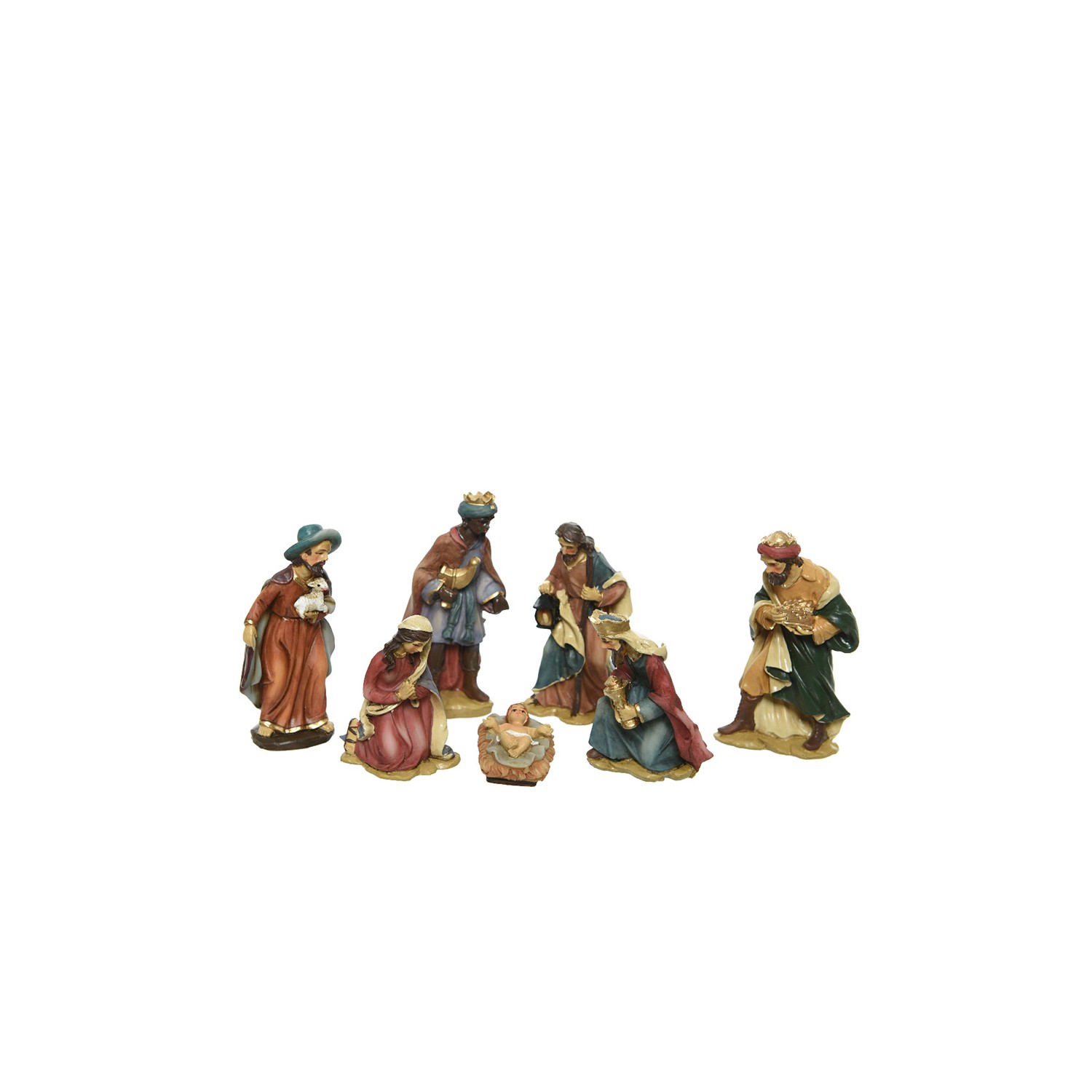 Conjunto de 7 figuras para belen 9cm