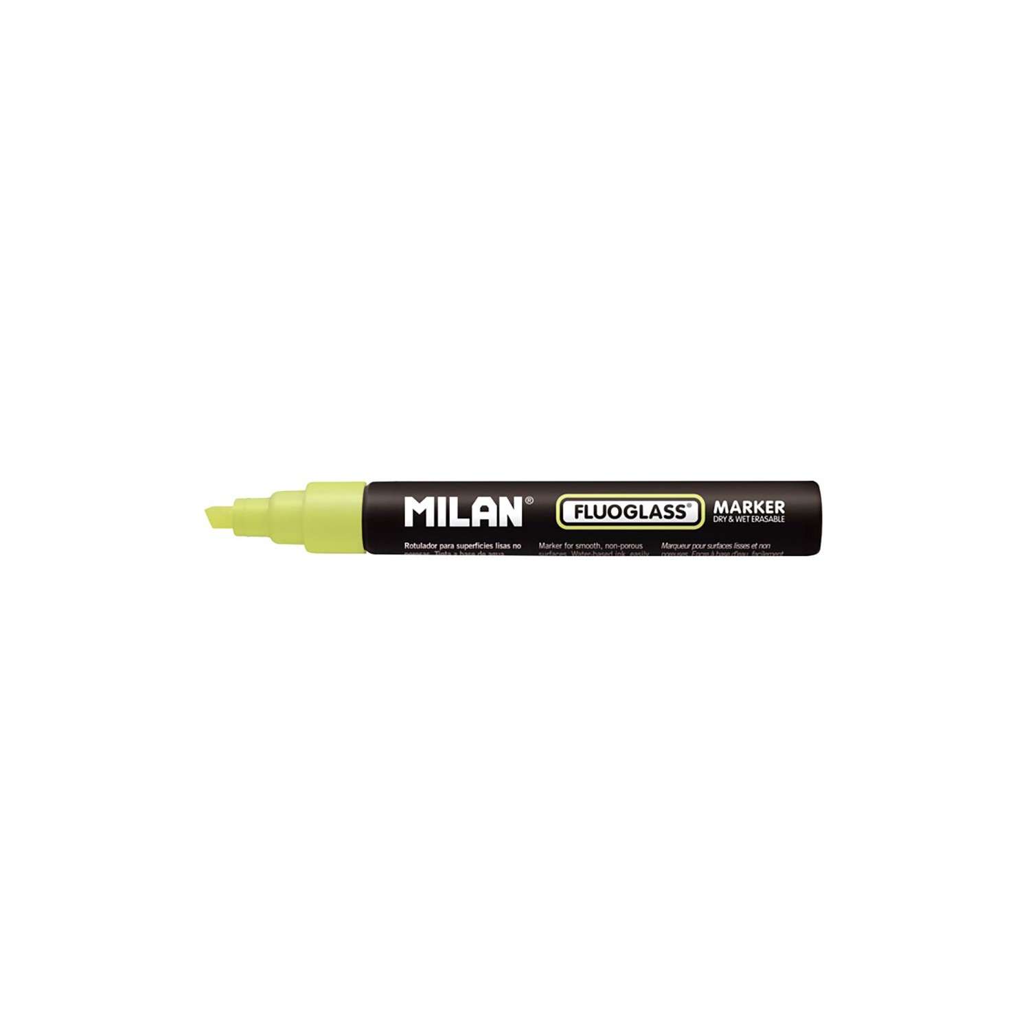 Blister con rotulador amarillo fluoglass 2 - 4mm milan