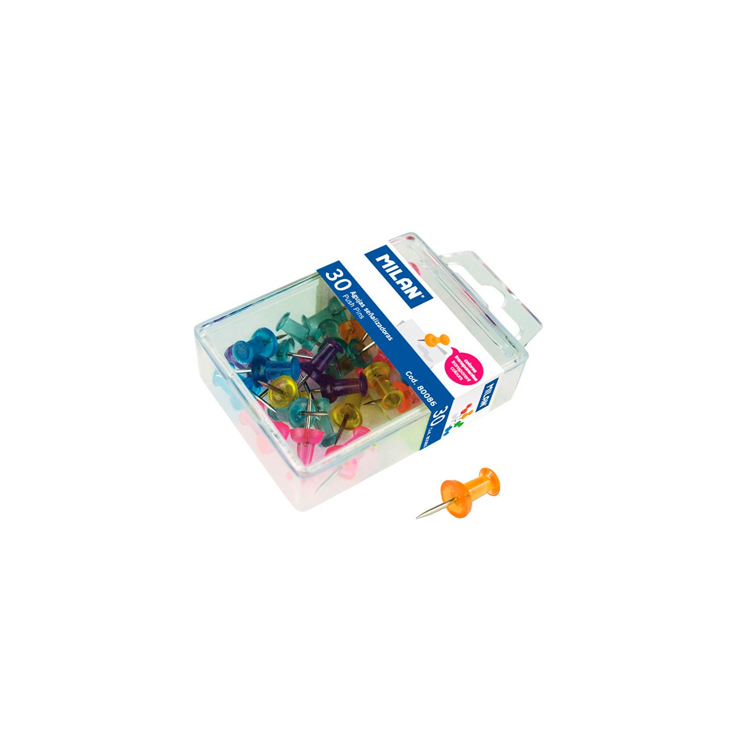 Caja con 30 agujas señalizadoras en colores milan