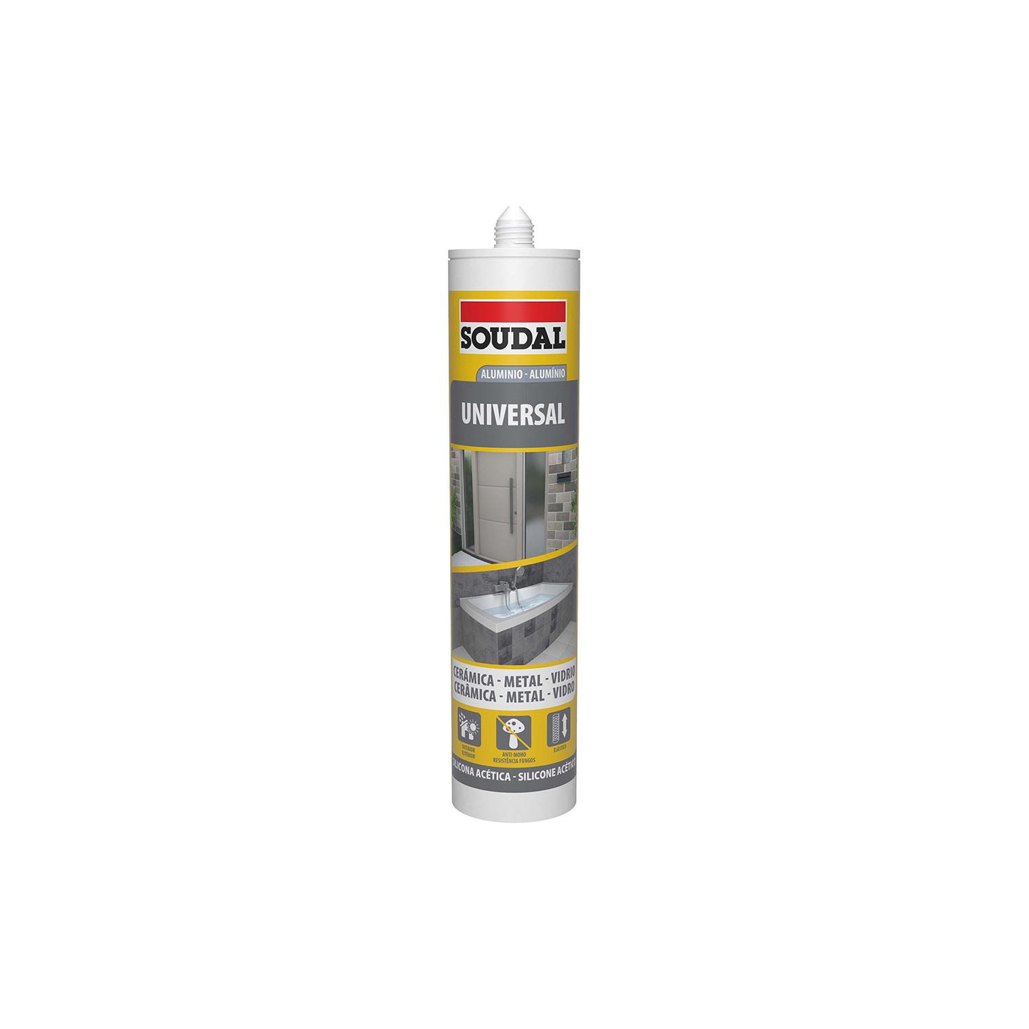 Silicona universal aluminio 280ml 115924 soudal