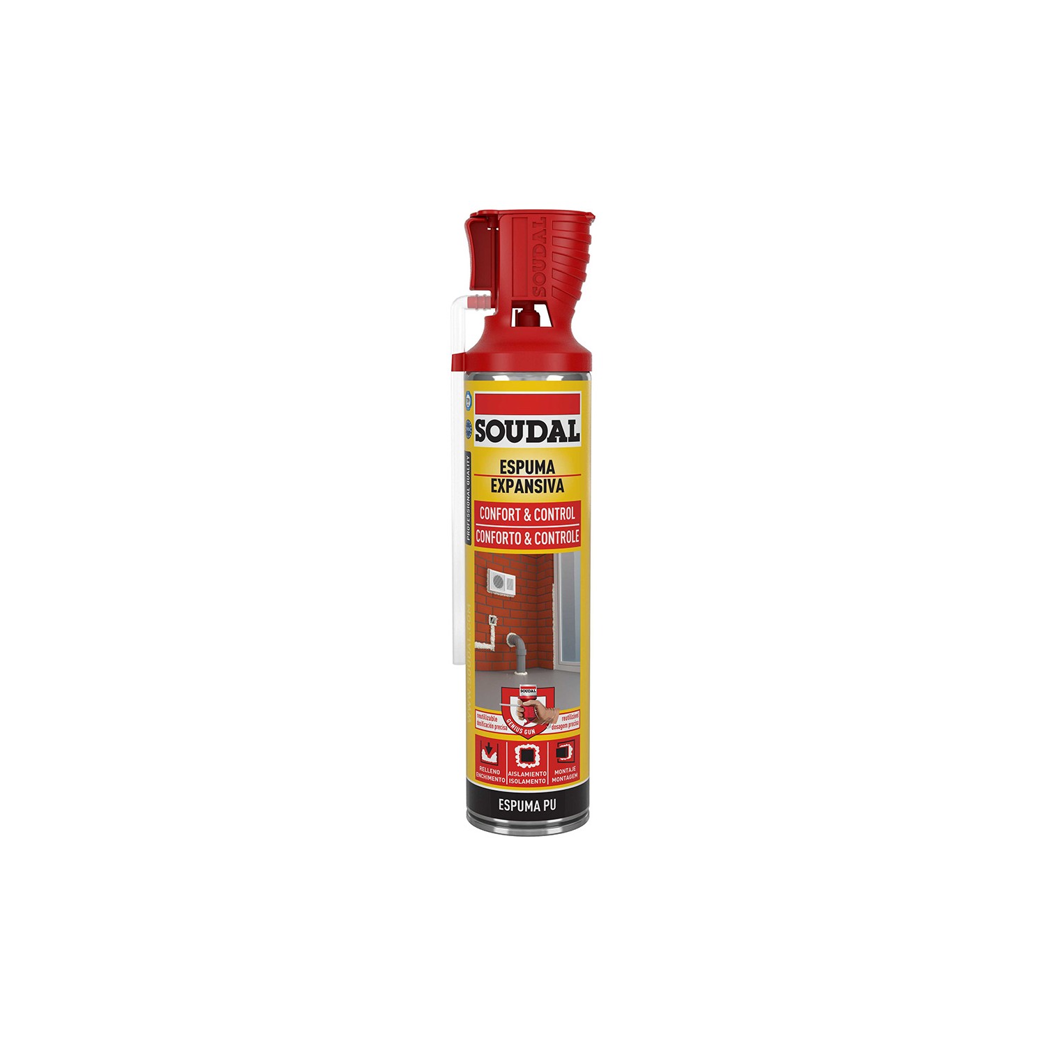 Espuma confort and control genius 600ml 123921 soudal