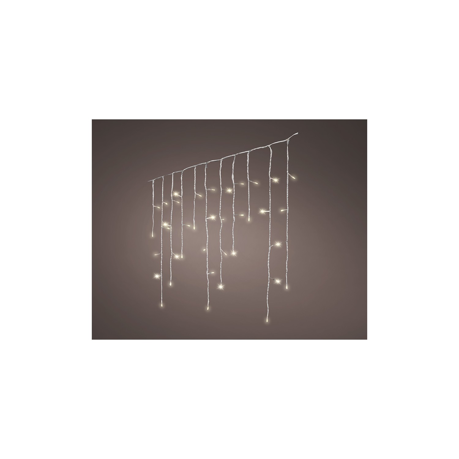 Cortina led icicle lights parpadeante 5,8m 240 leds luz calida