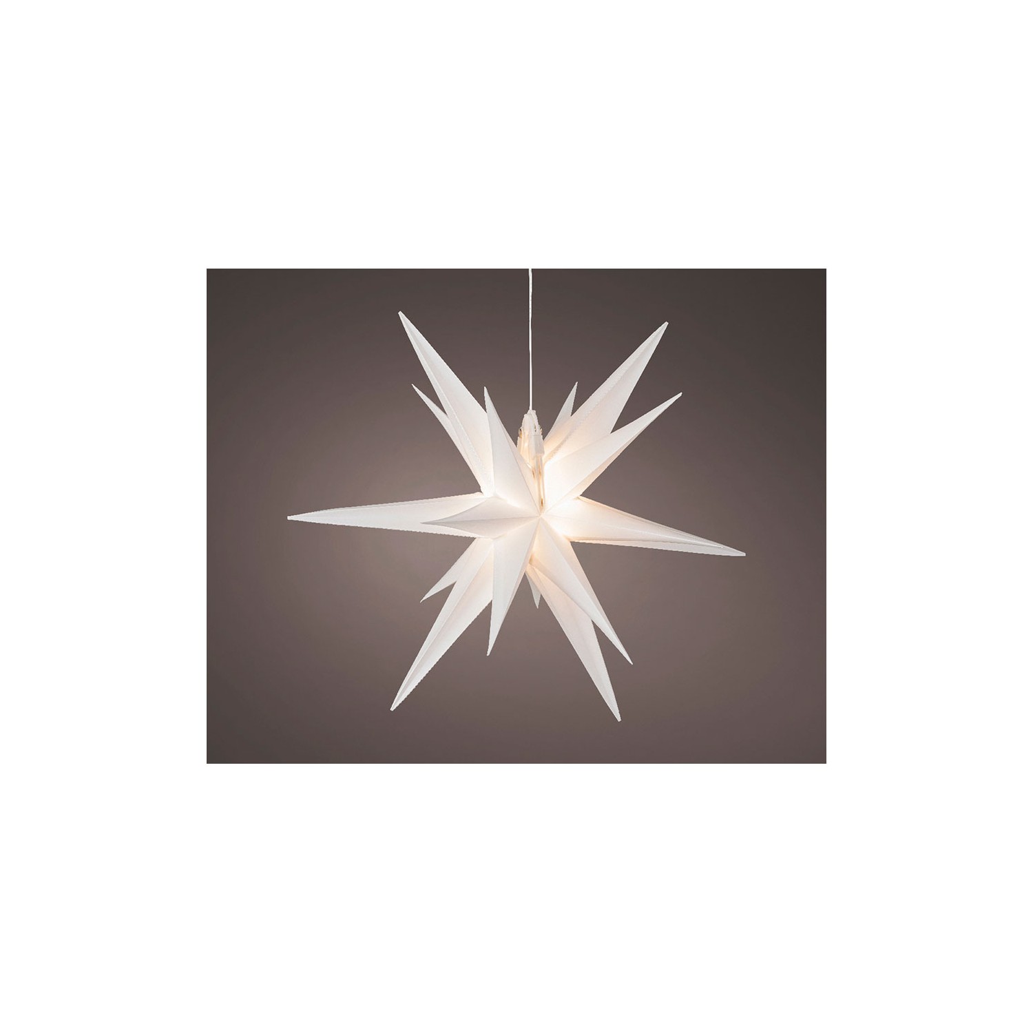 Estrella blanca iluminada ø40x40cm 6 leds