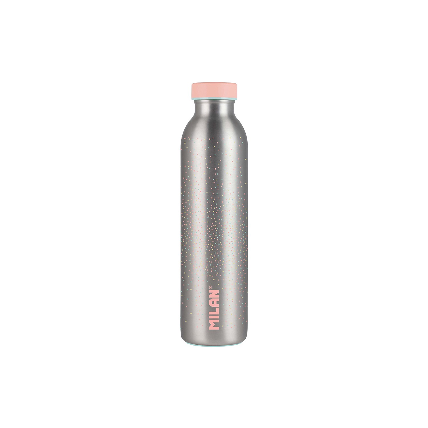 Botella isotérmica de acero inoxidable 591ml serie silver, rosa milan