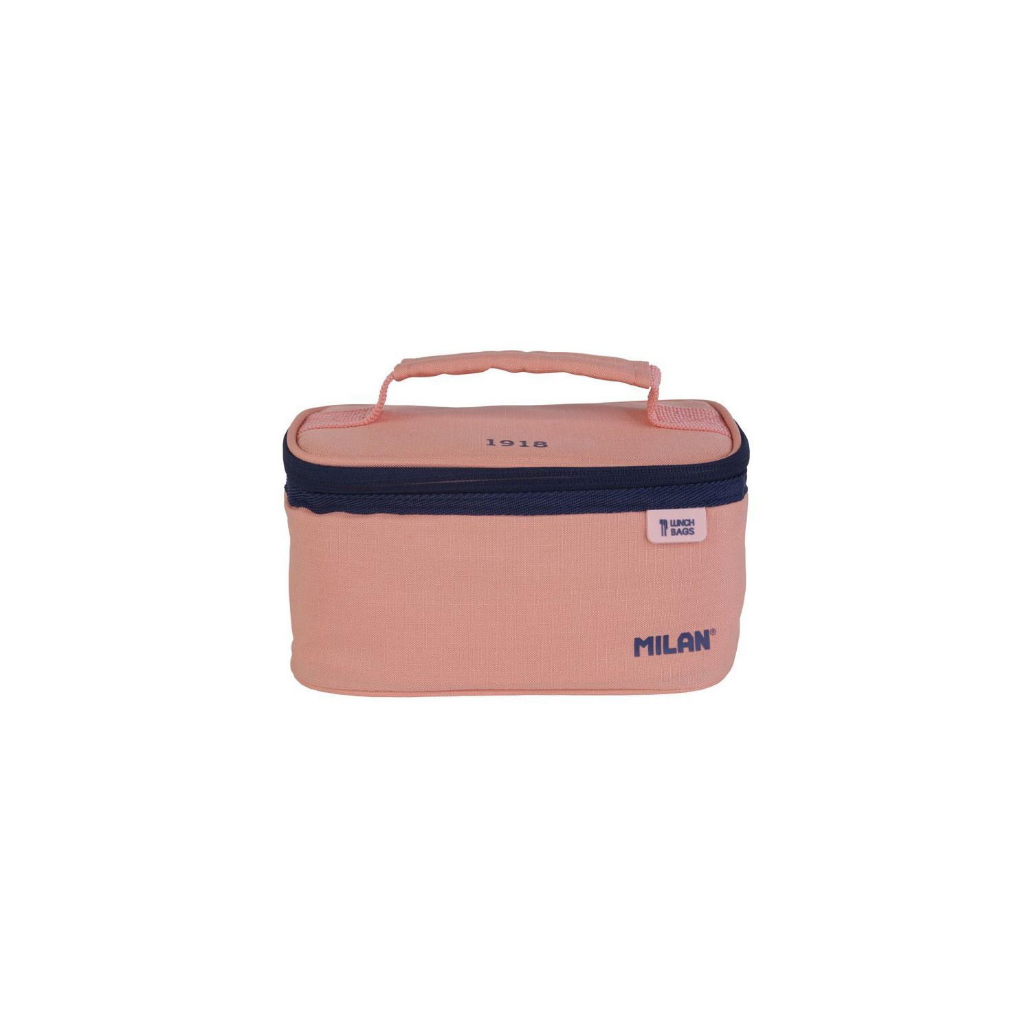 Bolsa isotérmica porta alimentos pequeña con 1 recipiente (1,5l) serie 1918, rosa milan