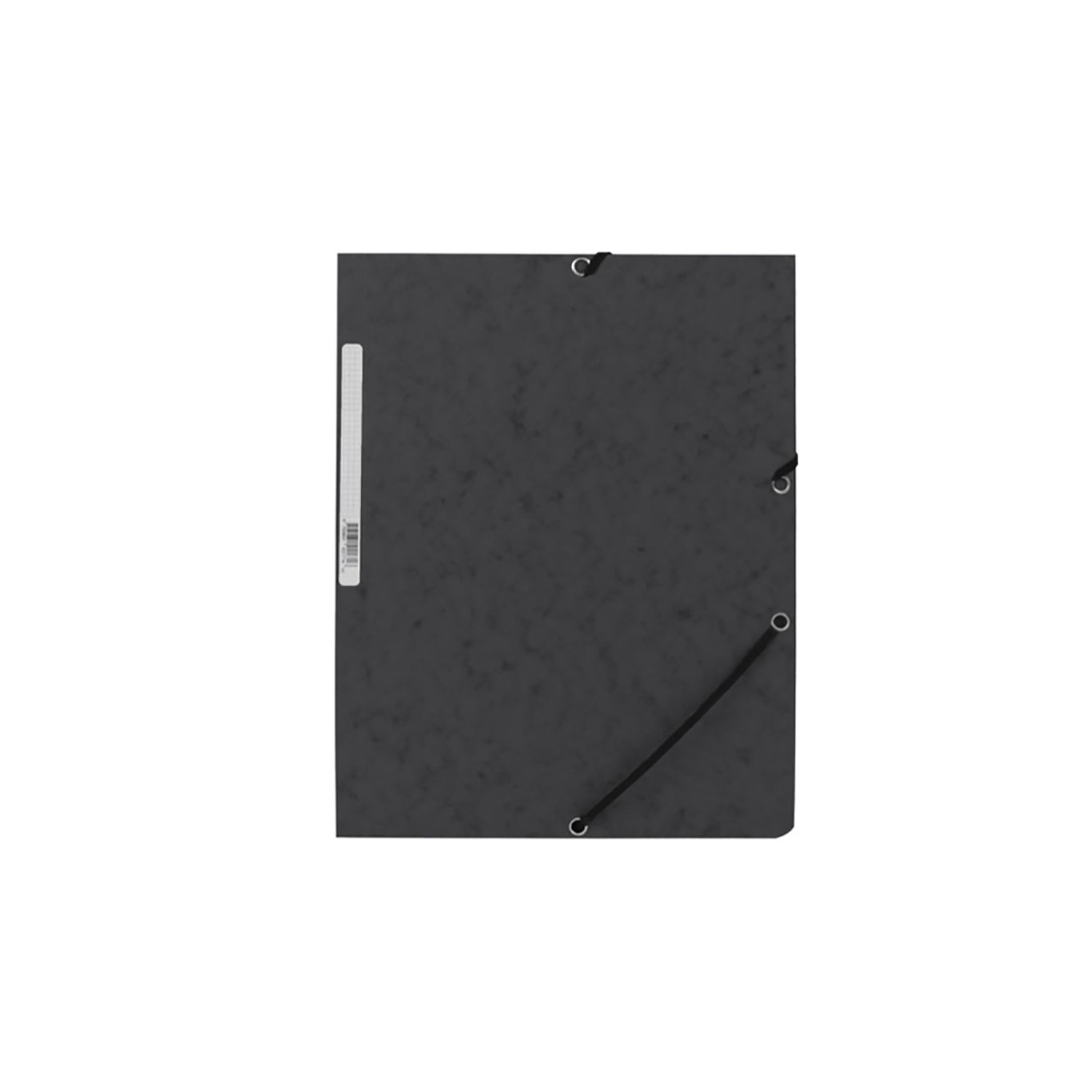 Carpeta con gomas kf02167 cartón negra con solapas din a4 q-connect