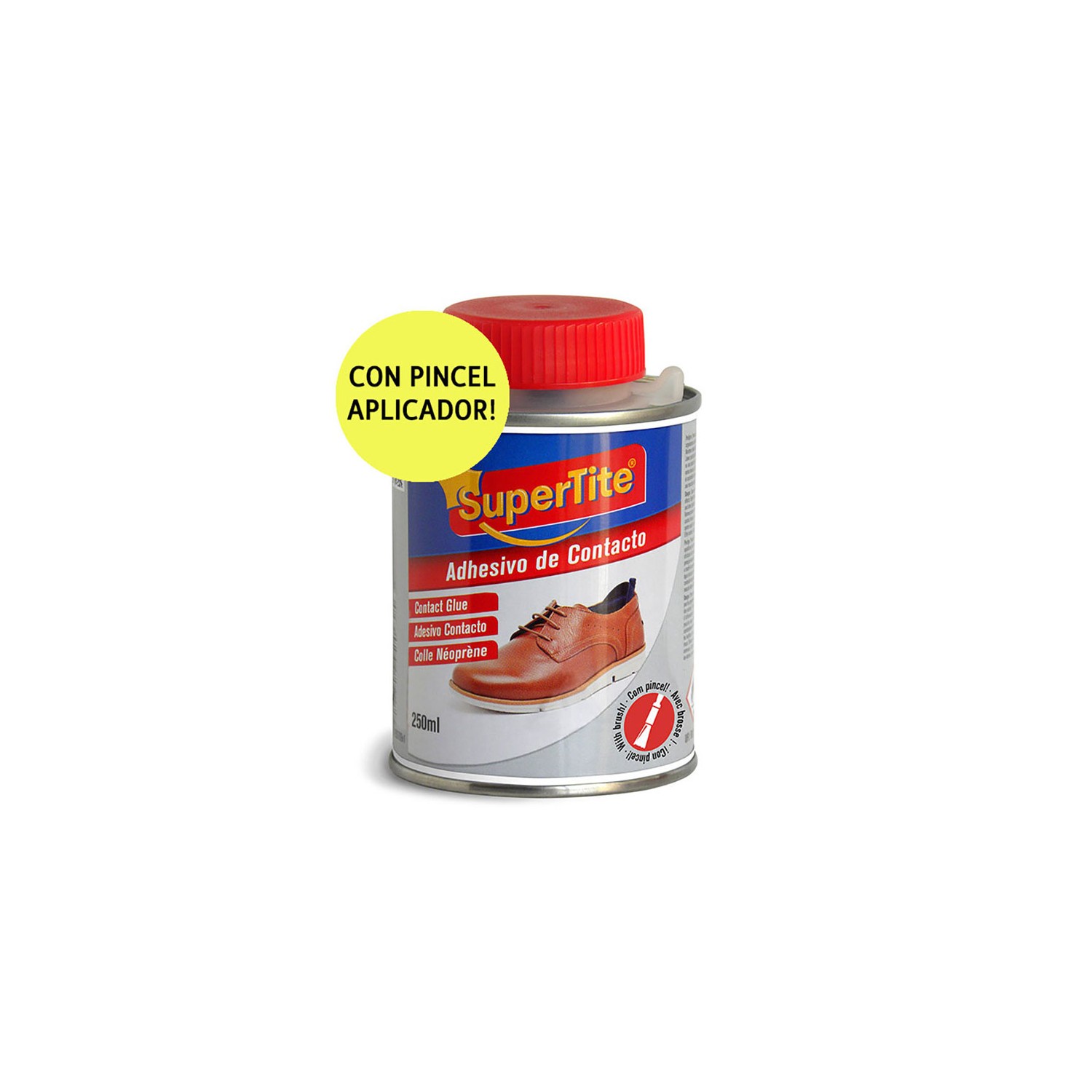 Adhesivo de contacto, bote pincel 250ml a2500 supertite