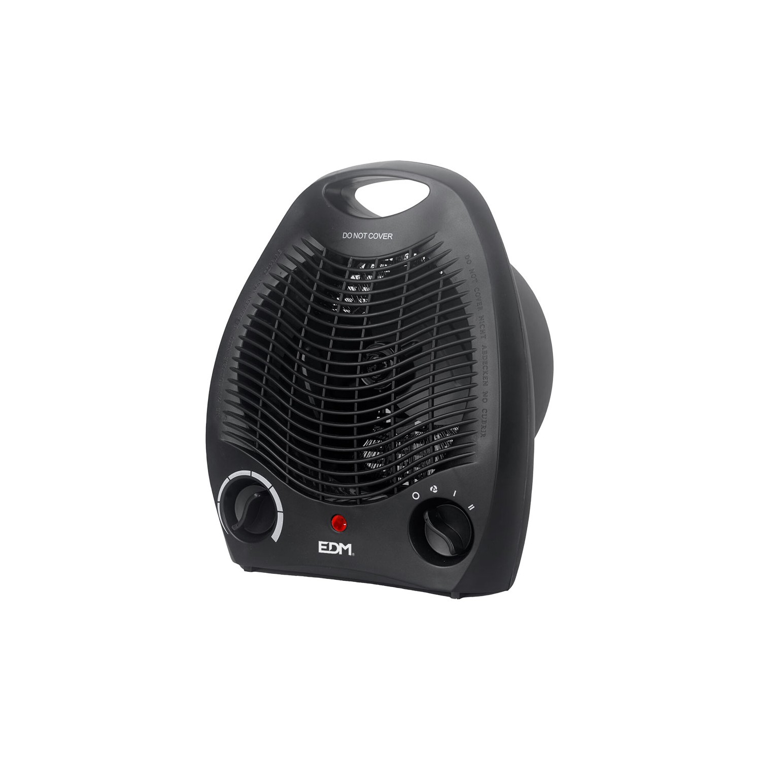 Calefactor de suelo vertical. color negro. 1000-2000w edm