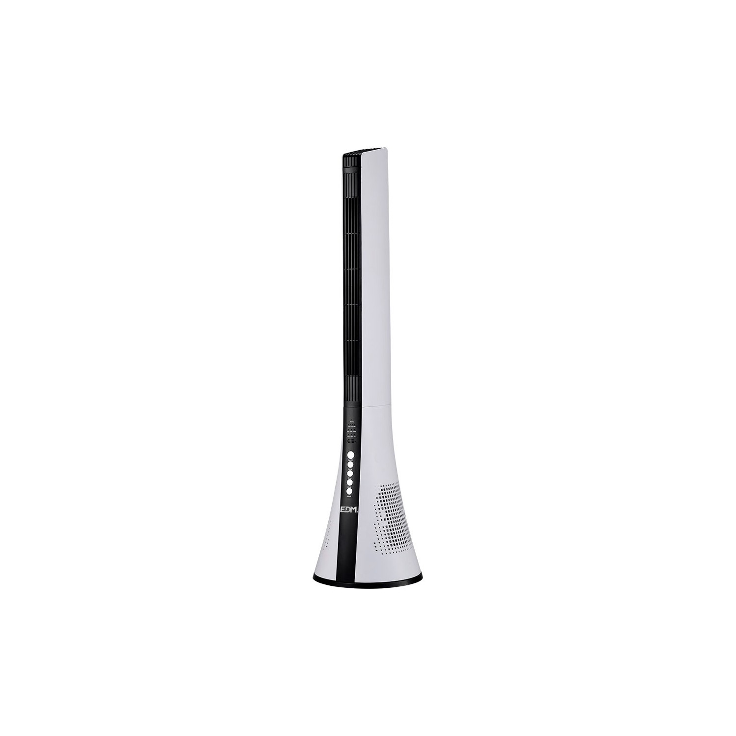 Ventilador de torre. potencia: 50w con mando a distancia. color blanco 28,5x27,8x110,8cm edm