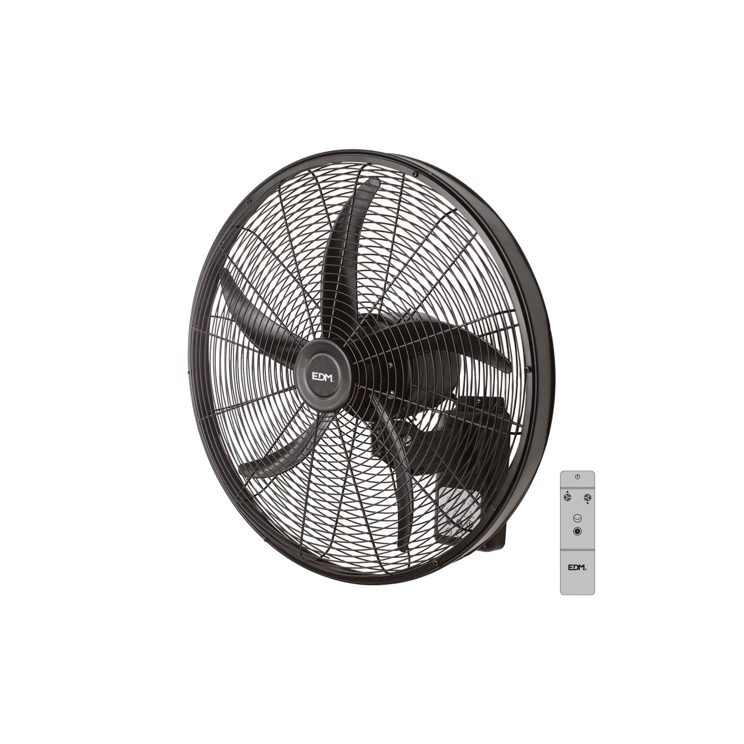 Ventilador pared 100w 45cm con mando edm