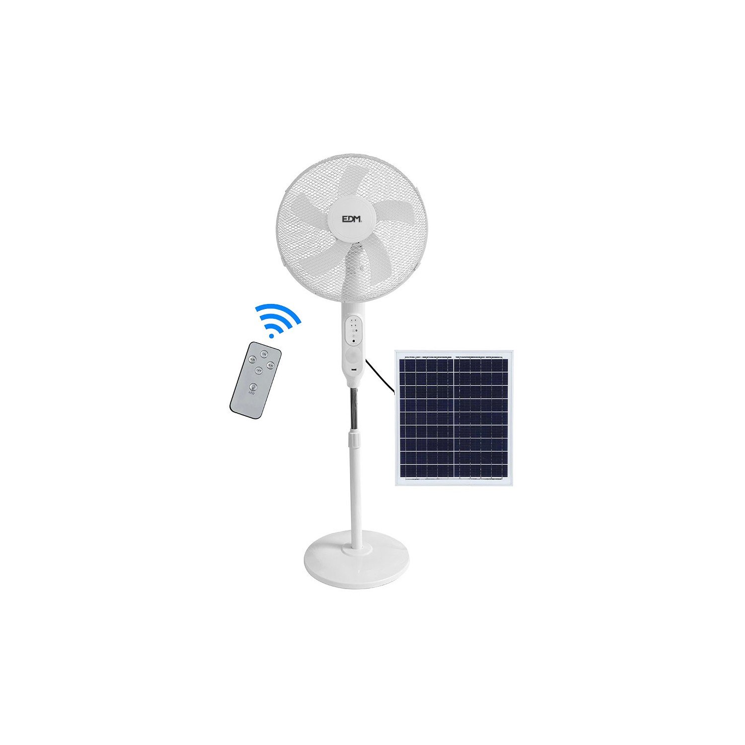 Ventilador de pie solar 25w edm