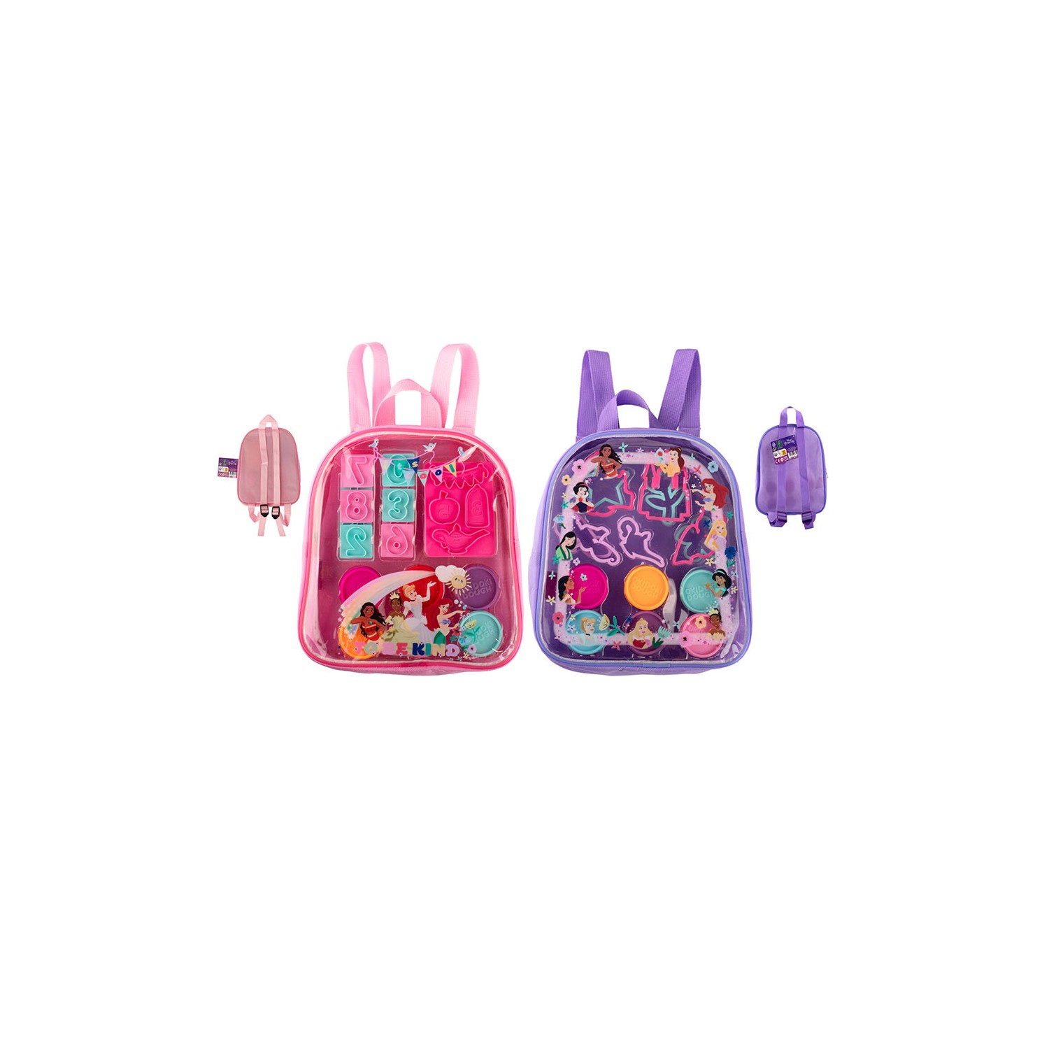 Mochila manualidades plastilina y moldes princesas