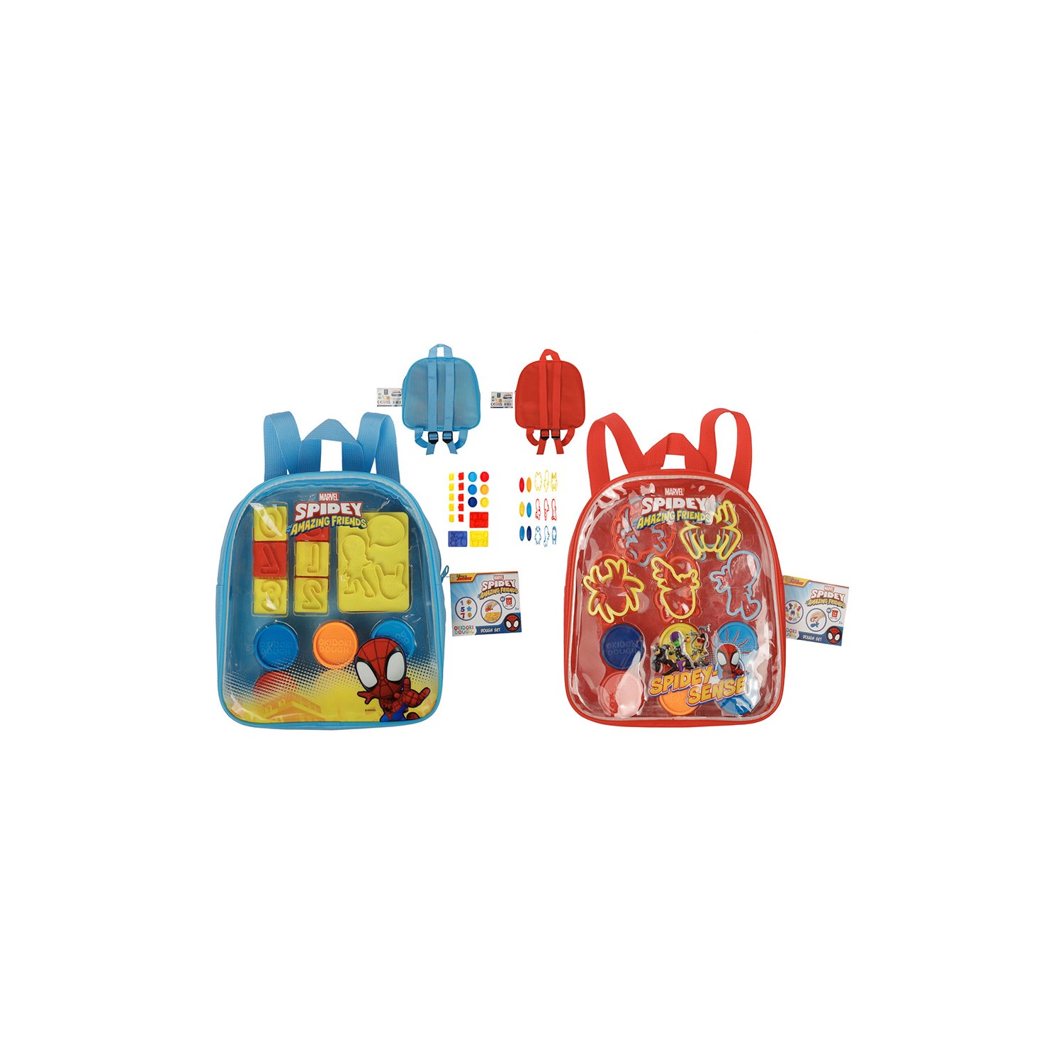 Mochila manualidades plastilina y moldes spiderman