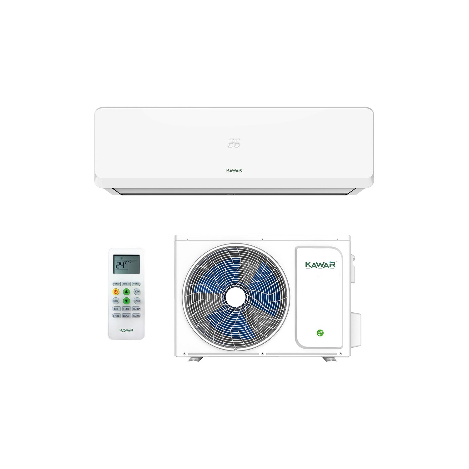 Aire acondicionado split con wifi 1x1 kawair 4.0 dc 2.6kw