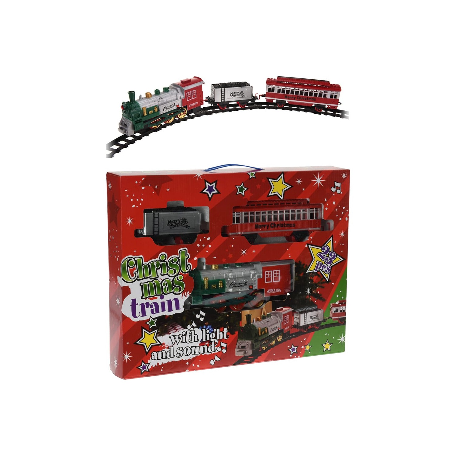 Tren de navidad, con luces y sonido. basics