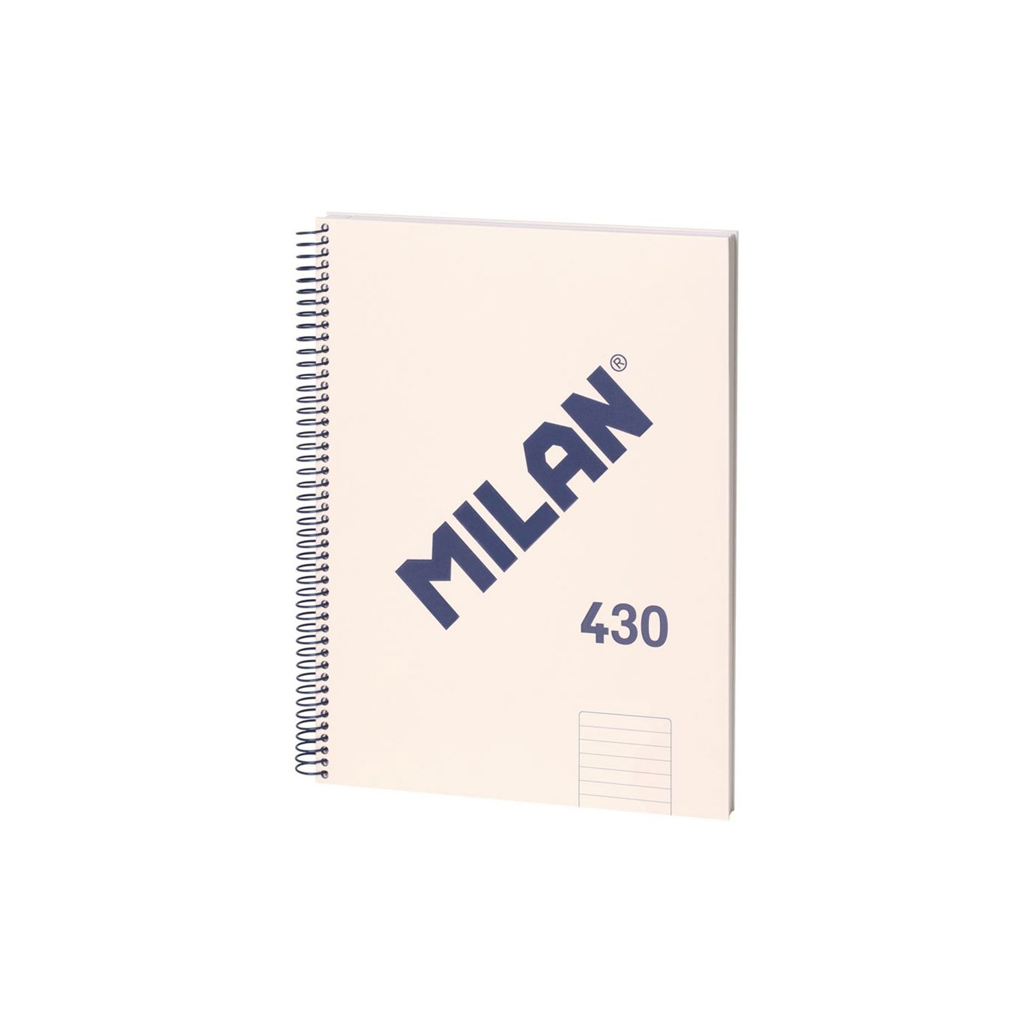 Cuaderno a4 pautado (7mm) beige. con espiral.