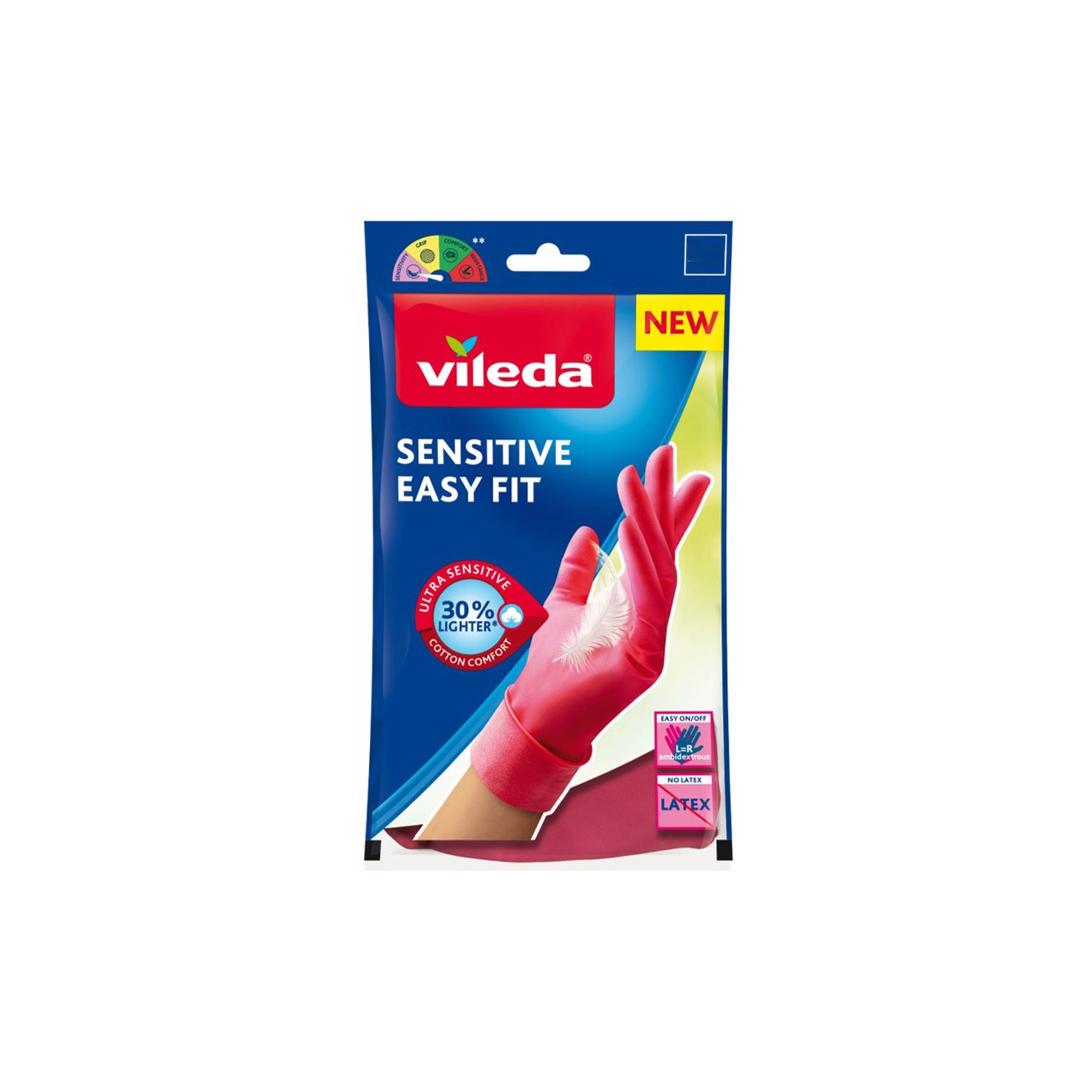 Guantes sensitive easy fit s 168411 vileda