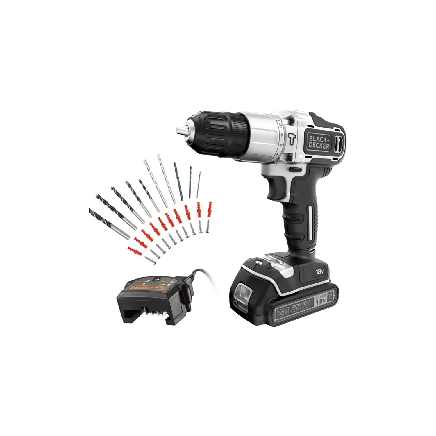 S. of. taladro percutor 18v. silver edition bdchd18sc1a-qw black & decker