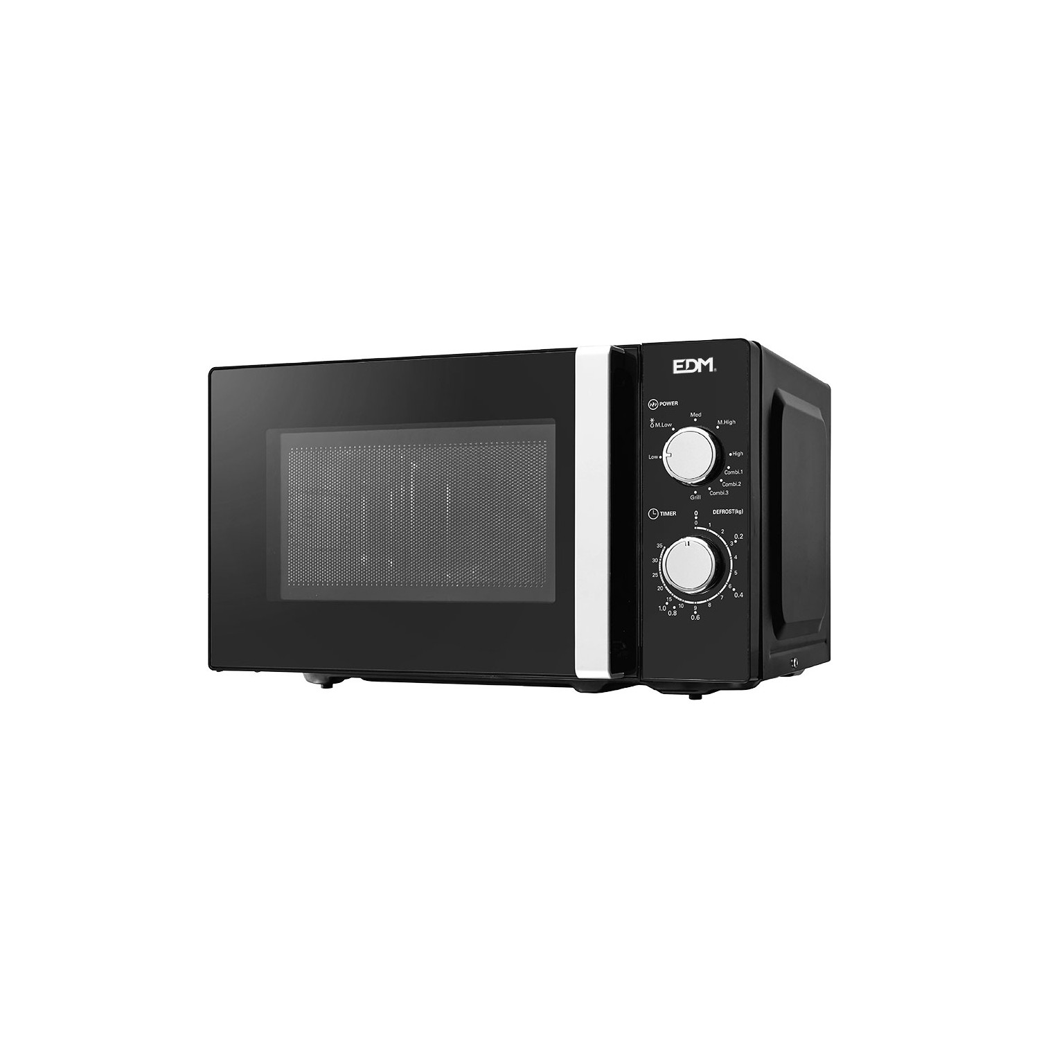 Microondas 700w con grill 1000w black design edm