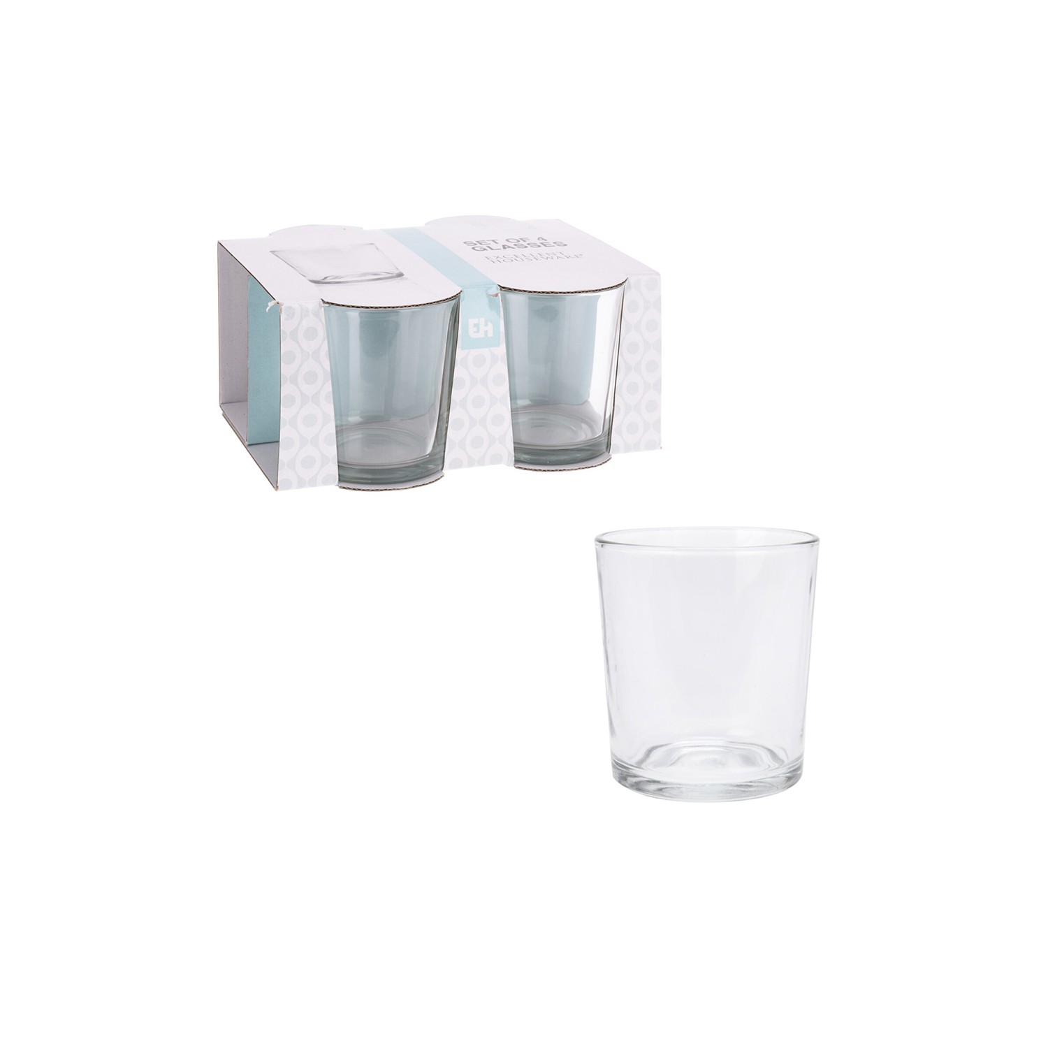 Set 4 vasos agua 280ml, ye6000410, excellent houseware