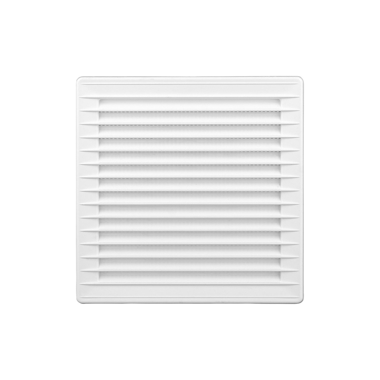 Rejilla ventilación cuadrada empotrable ø 100mm con mosquitera 170x170x10mm abs blanca