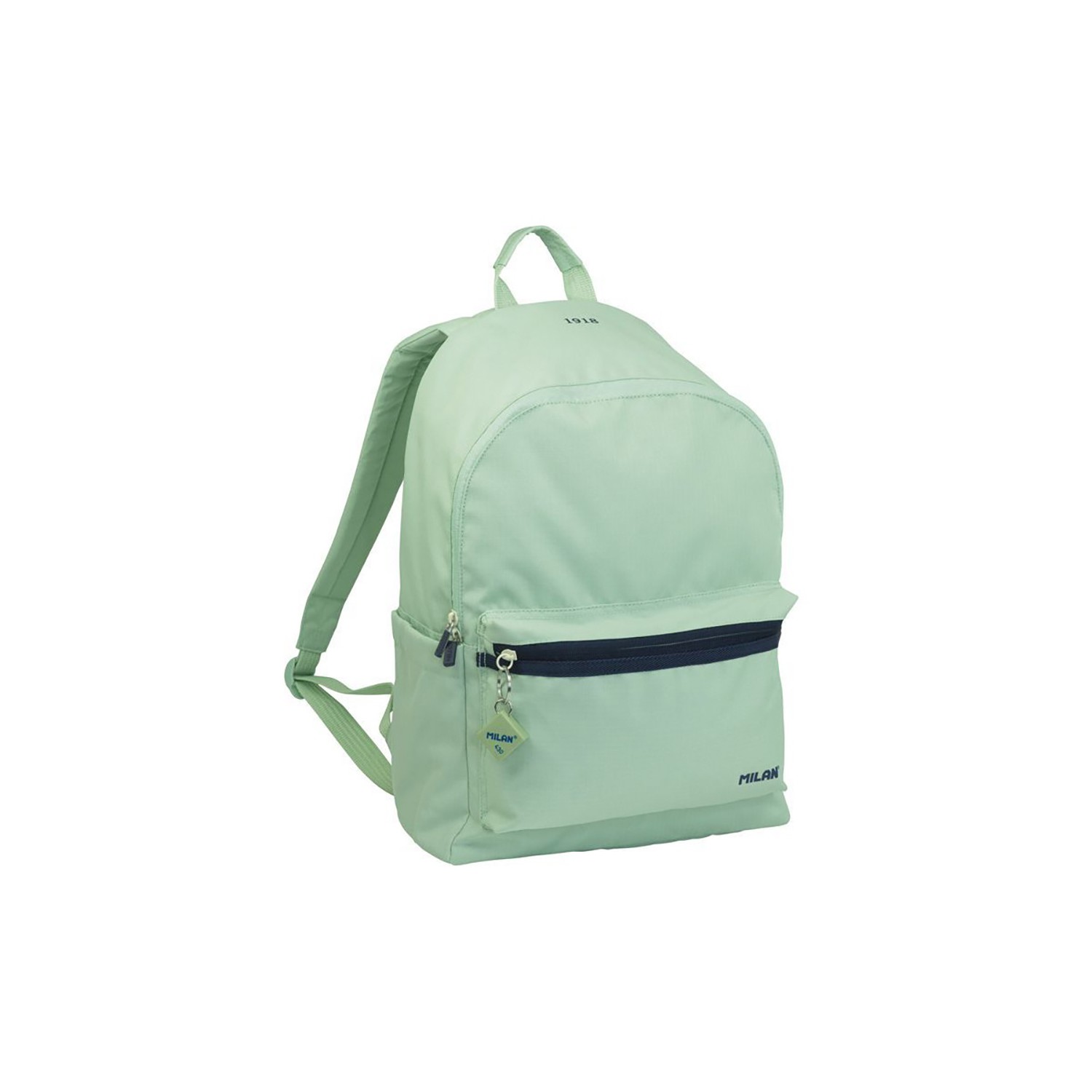 Mochila escolar 4 cremalleras 21l verde, serie 1918.