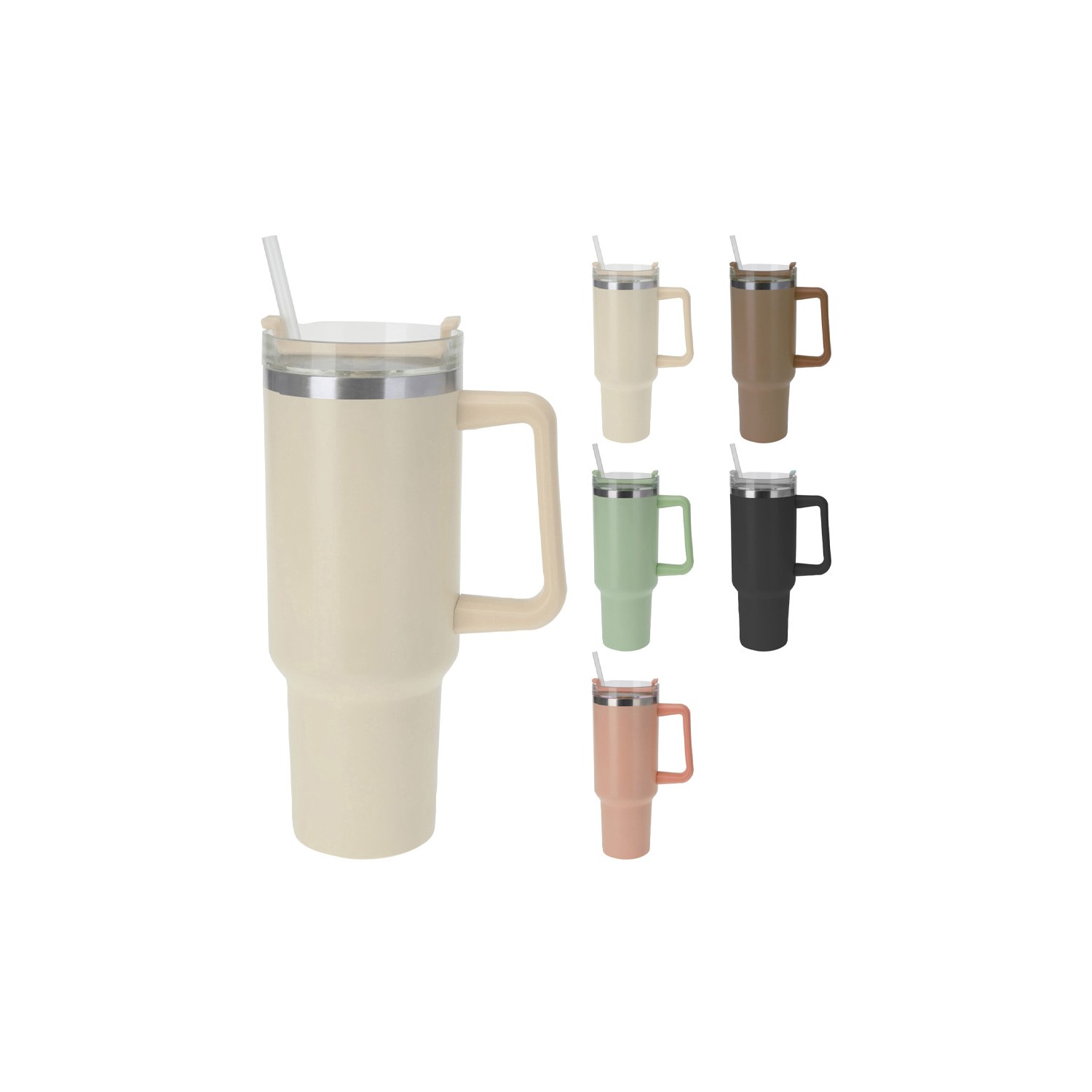 Taza termo de viaje 1200 ml colores variados