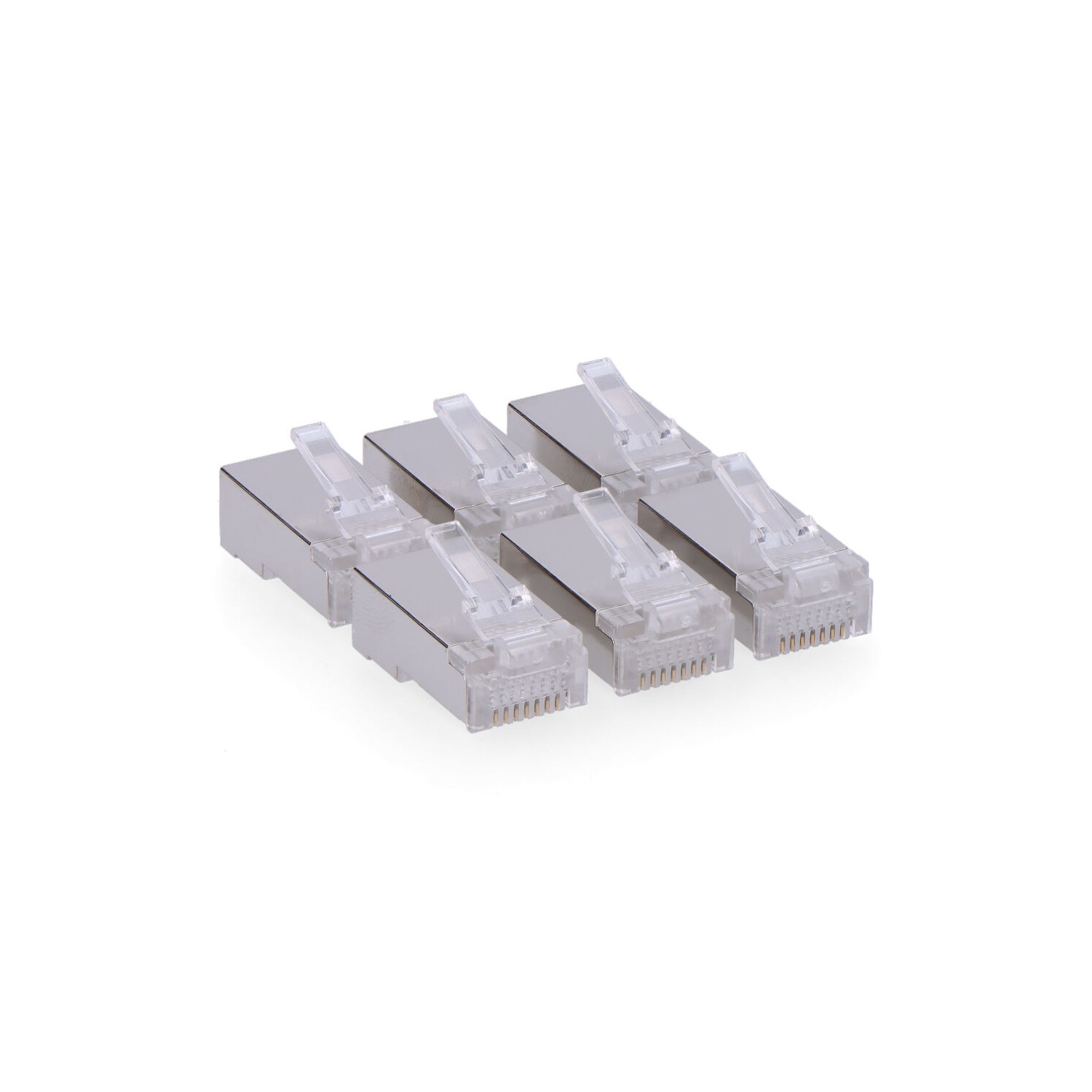 Conector rj45 macho ftp cat5e blindado ( bolsa 6 u)