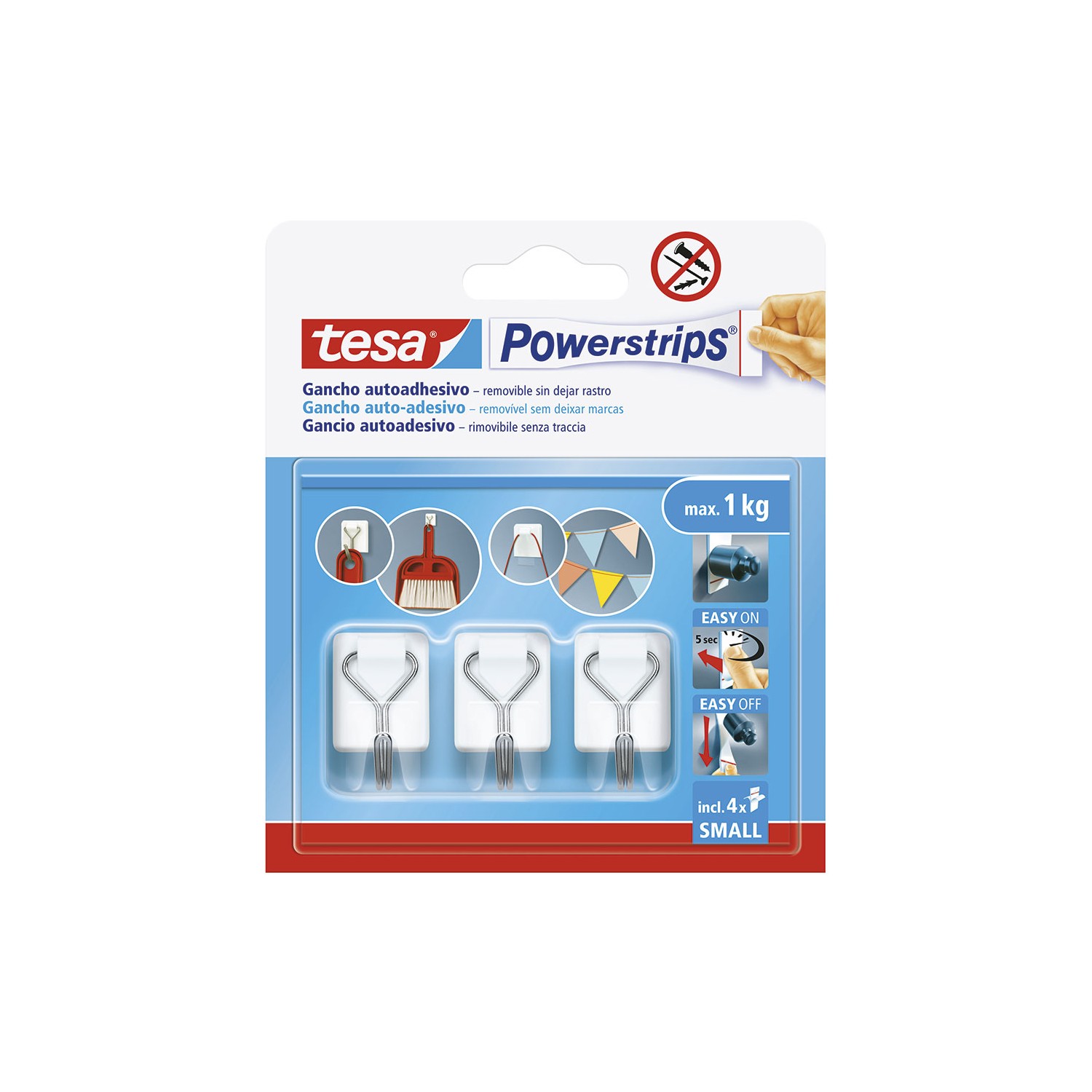 Gancho autoadhesivo powerstrips s, blanco