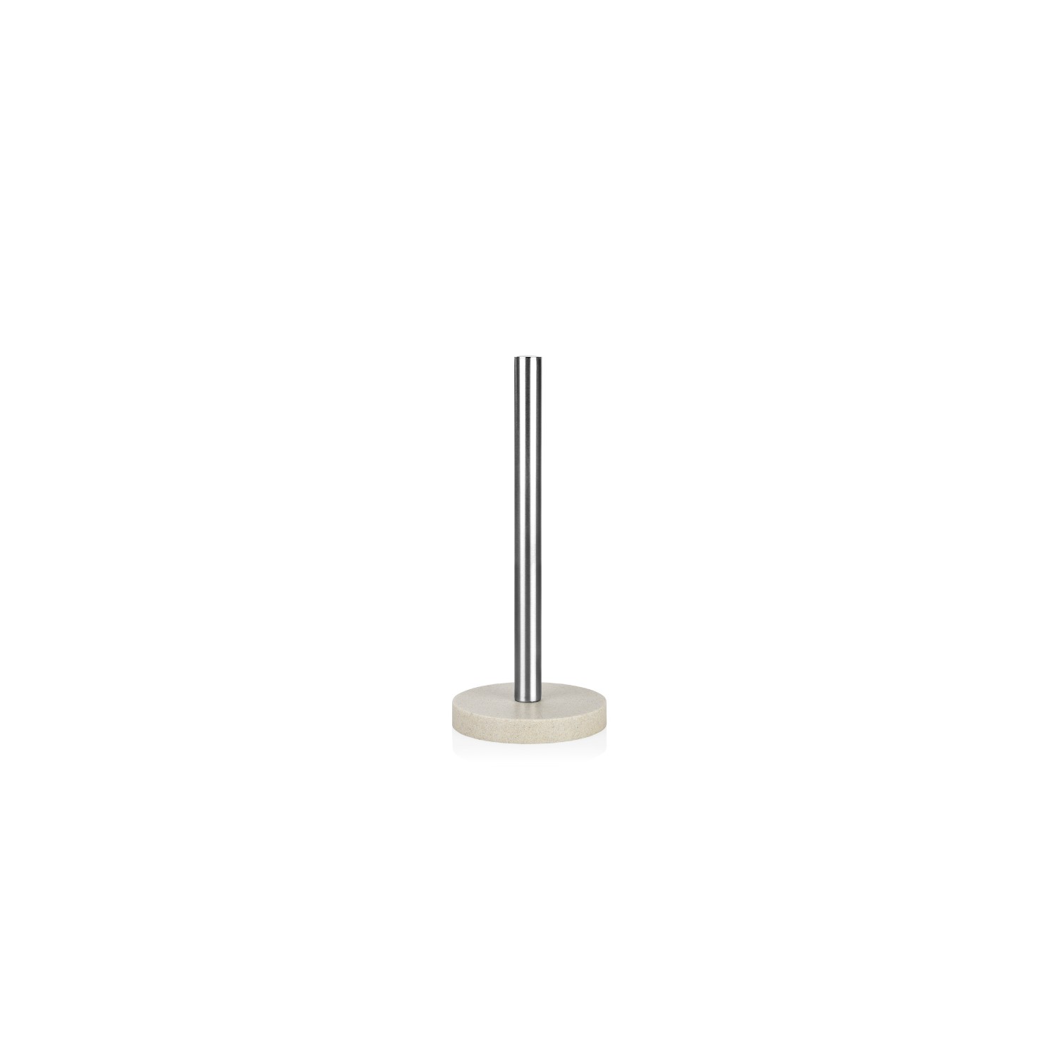 Portarrollo, inox con base de resina beige, ø 13,5 x 33 cm