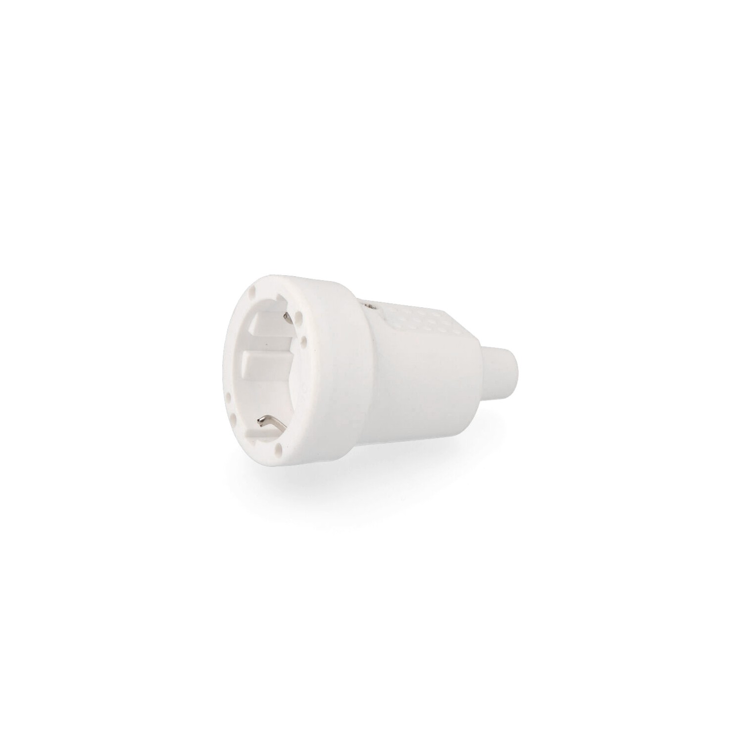 Base aerea de goma 10/16a 250v t/tl ip44 4,8mm blanca (retractilada) edm