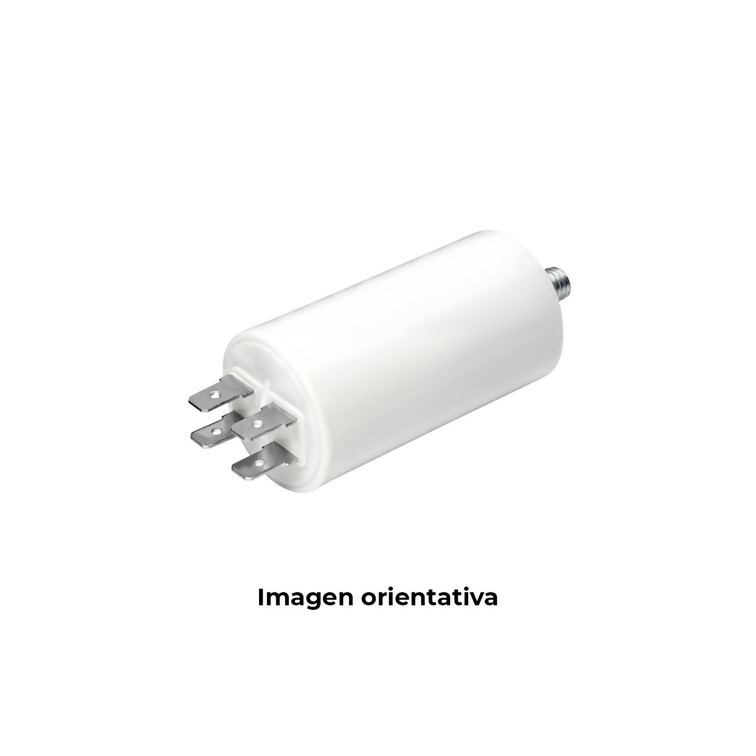 Condensador de arranque mka 1mf 5% 450v ø3,4x6,3cm con espiga m8 y faston simple 6,35 konek