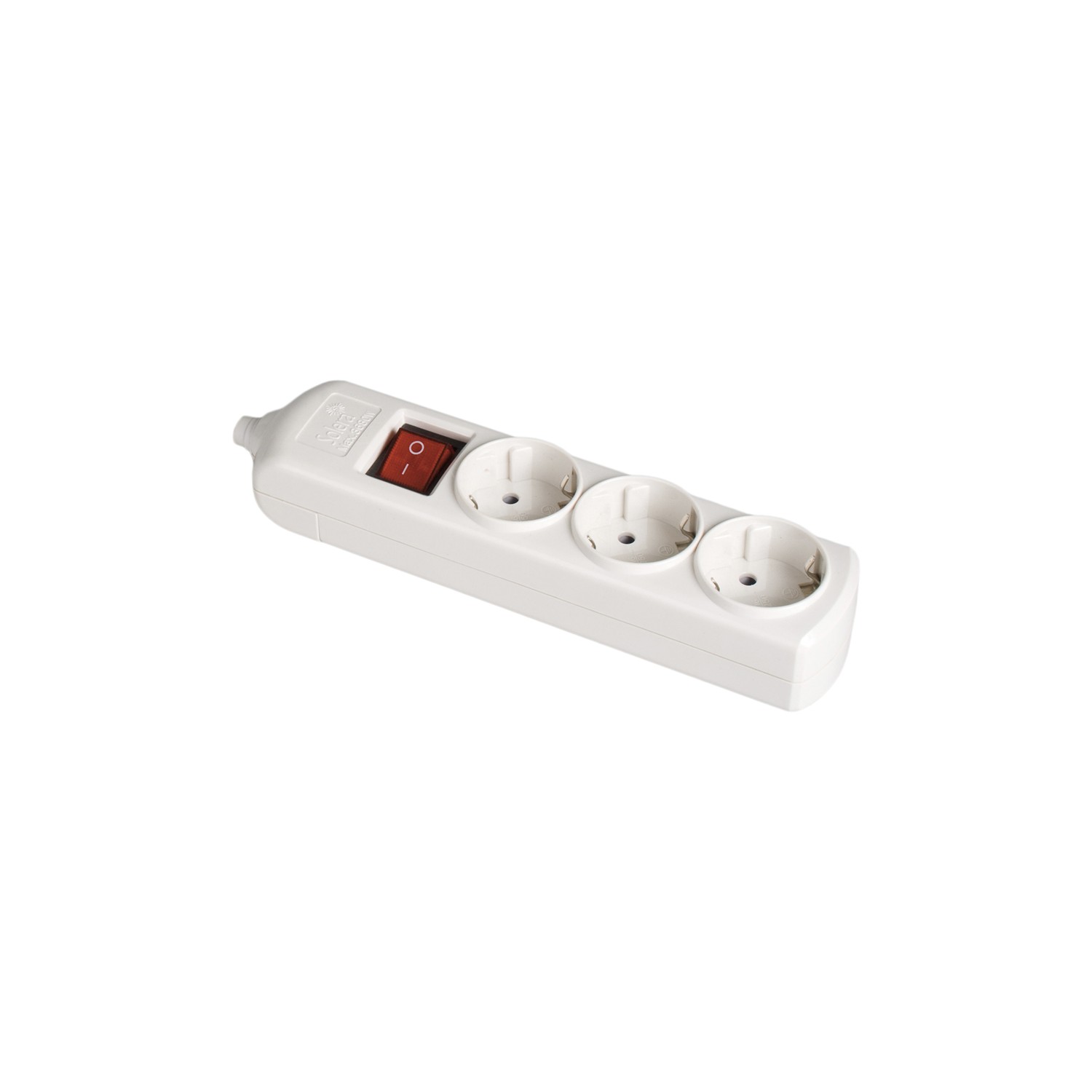 Base bipolar 3 tomas con t/tl 10/16a 250v blanco + interruptor luminoso solera 8003il