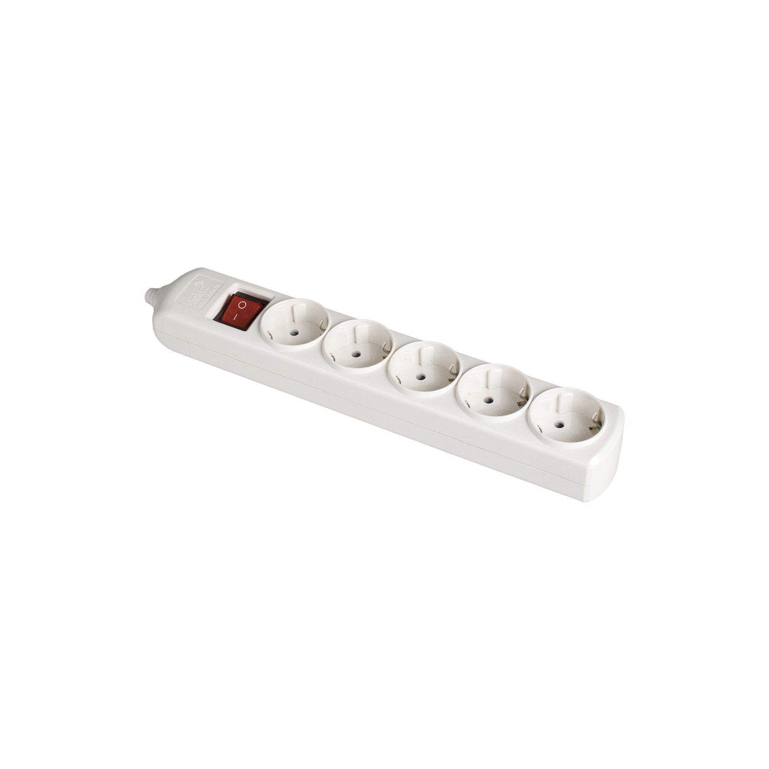 Base bipolar 5 tomas con t/tl 10/16a 250v blanco + interruptor luminoso solera 8005il