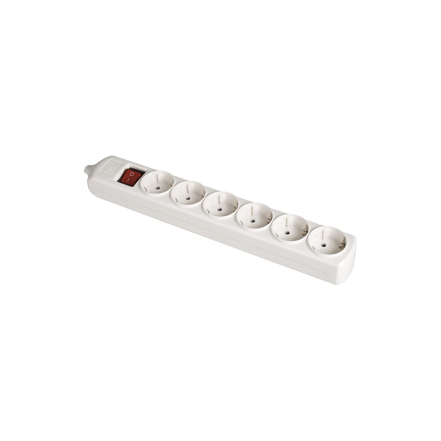 Base bipolar 6 tomas con t/tl 10/16a 250v blanco + interruptor luminoso solera