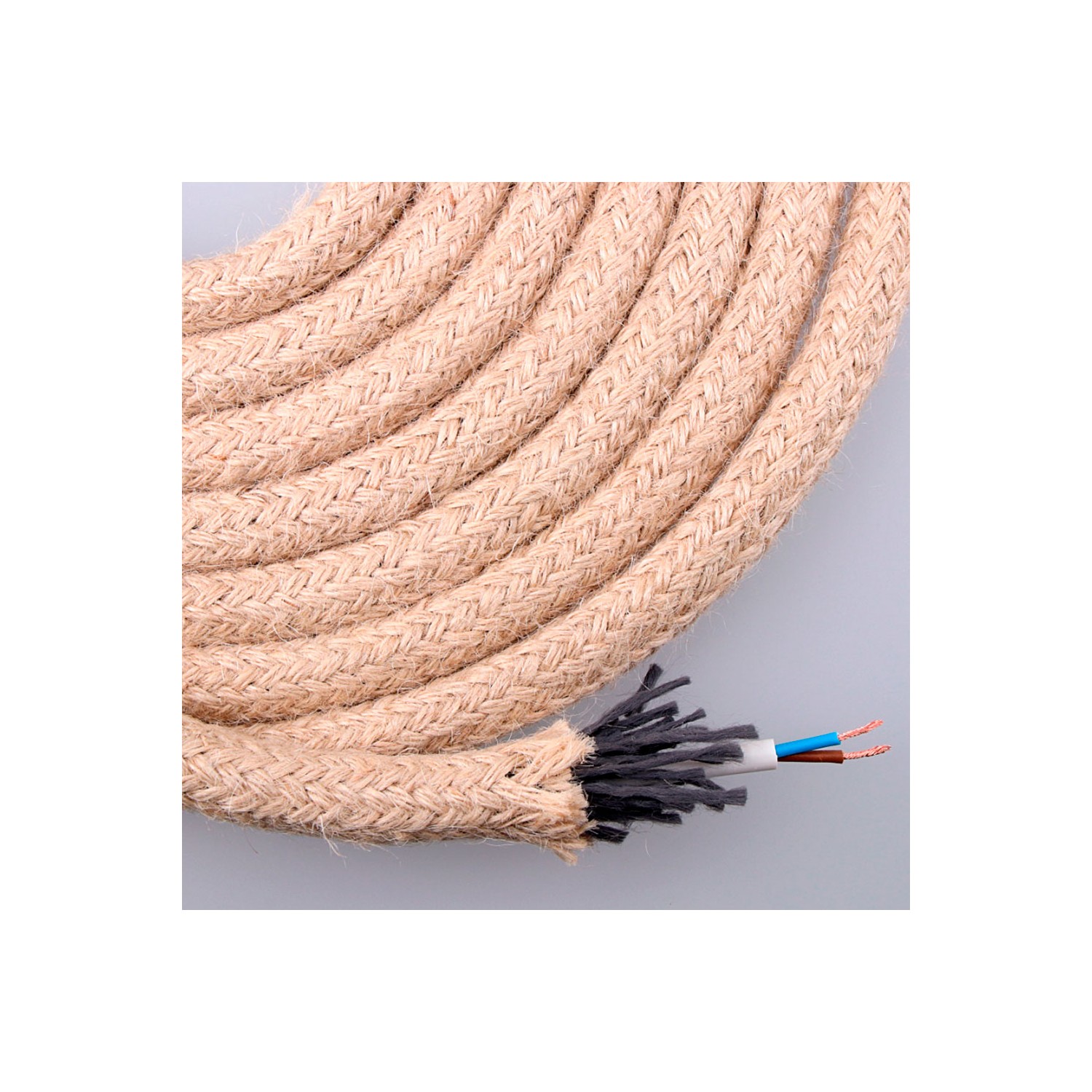 Cable de cuerda de yute redondo 2x0.75mm 20m euro/m