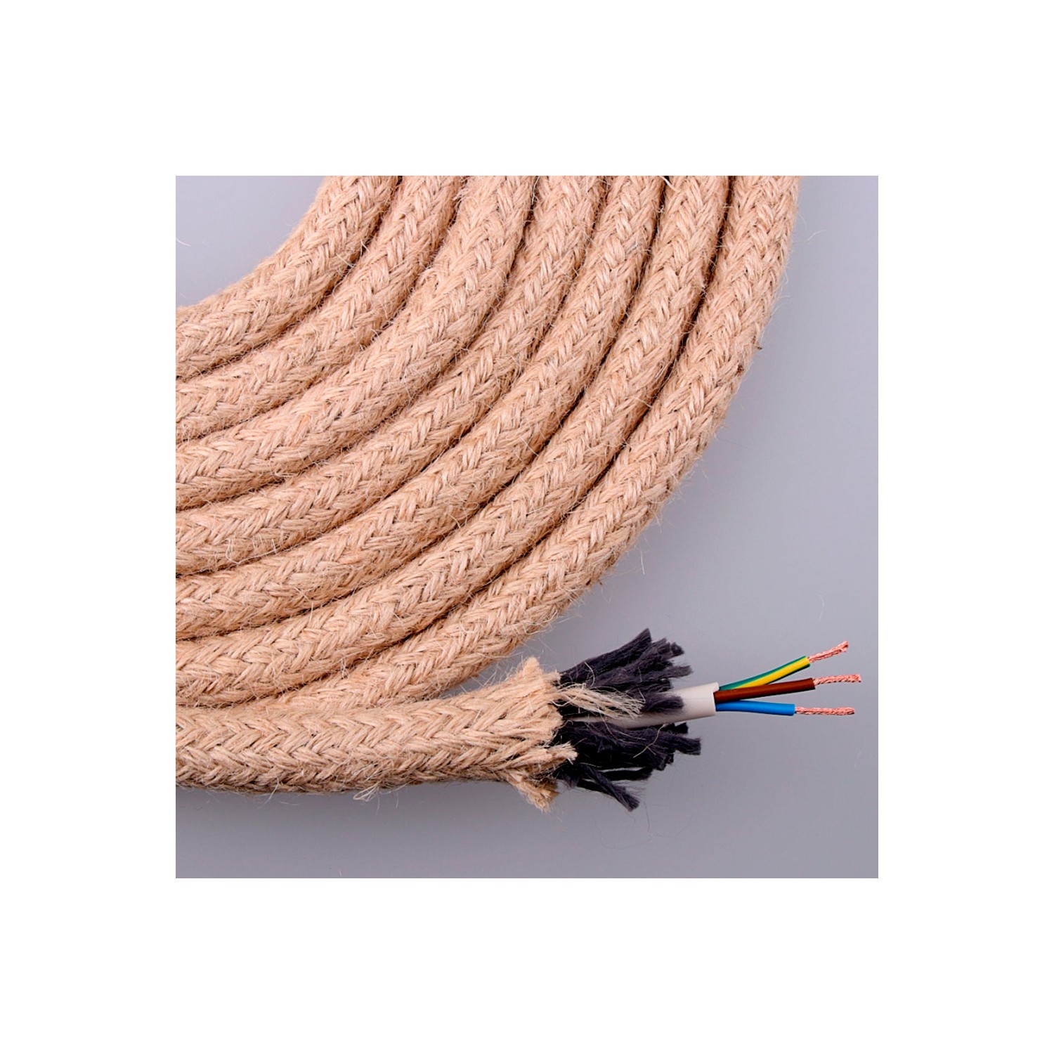 Cable de cuerda de yute redondo 3x0.75mm 20m euro/m