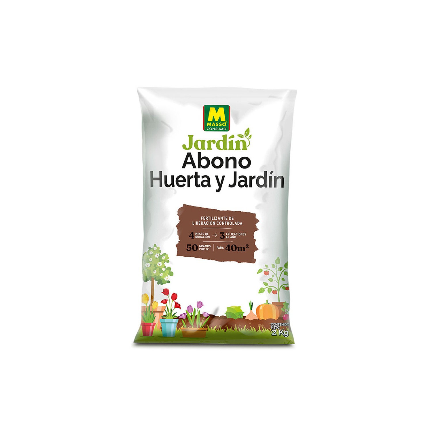 Abono para huerta y jardín 2kg 231802 massó