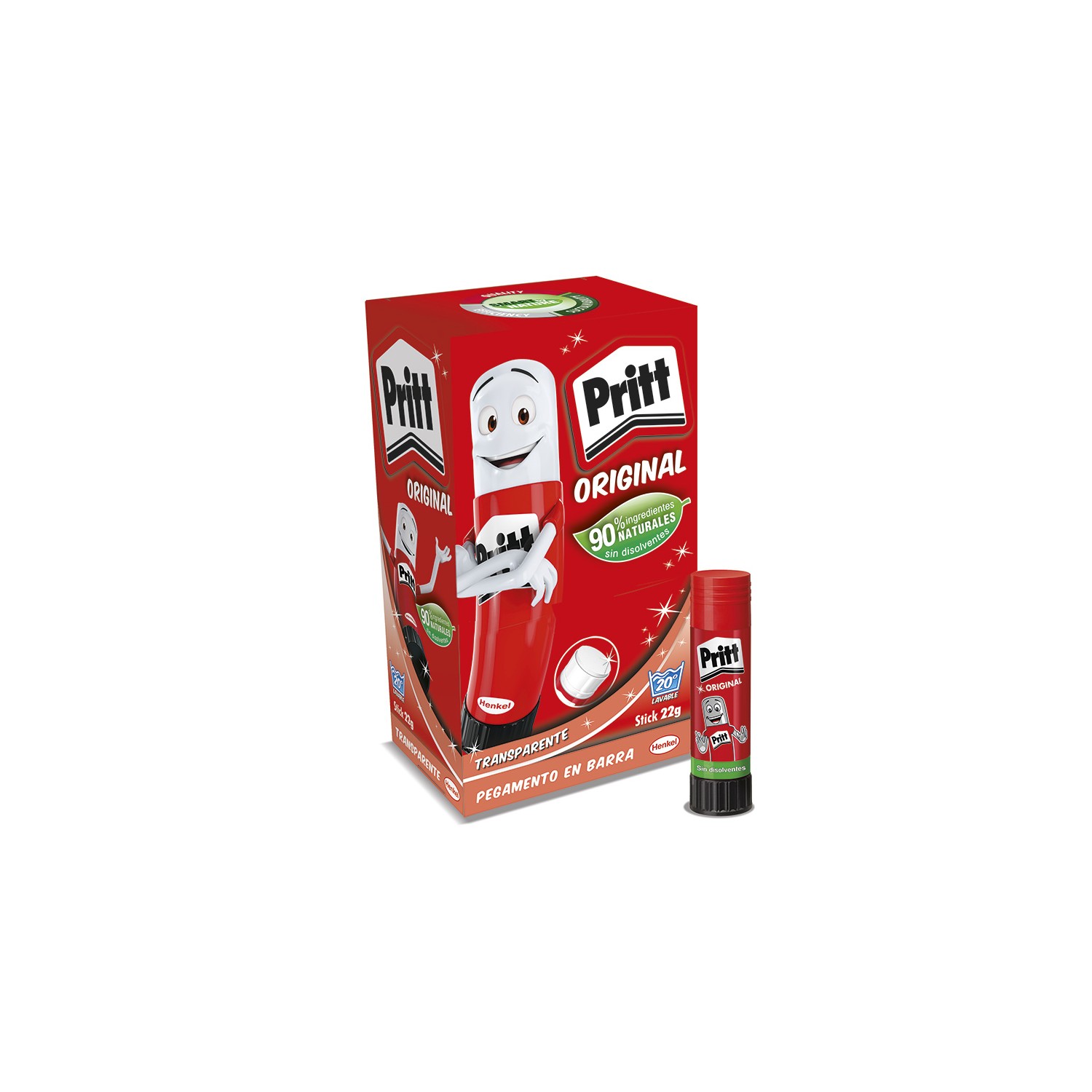 Pritt stick barra de pegamento transparente 22g 1584625