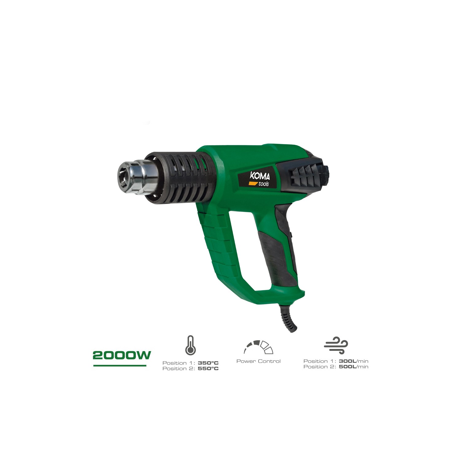 Decapador electrico 2000w 26,5x20,6cm koma tools