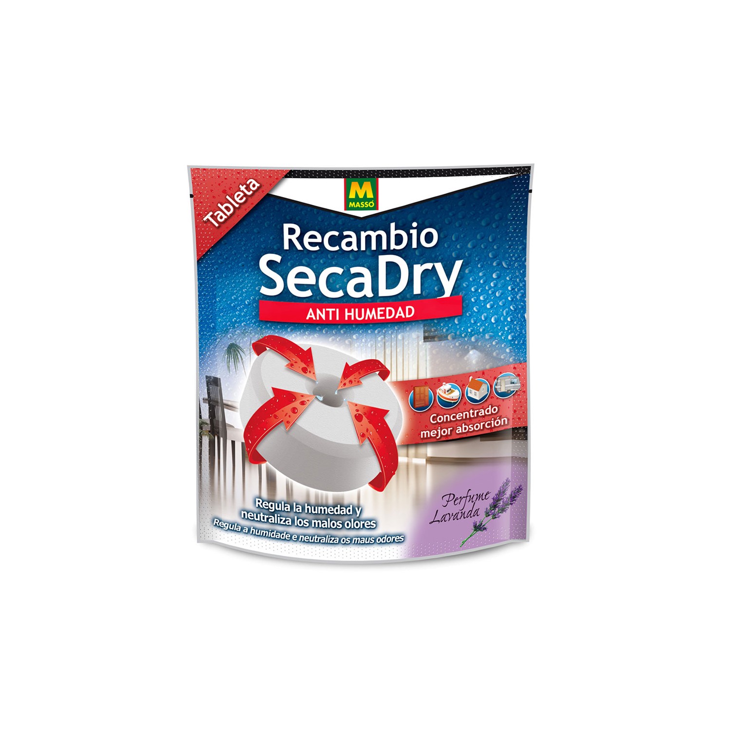 Recambio secadry antihumedad tableta 450 g 231485 masso