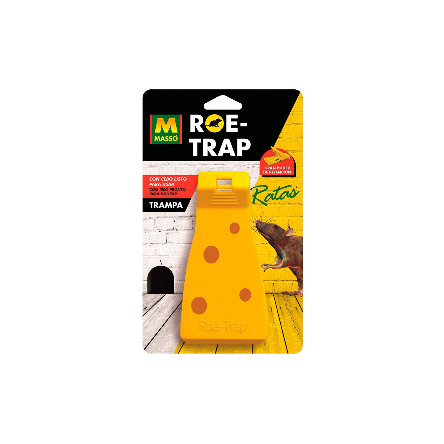 Trampa con cebo roe-trap ratas medidas 14x7x7,5cm. 231127 massó