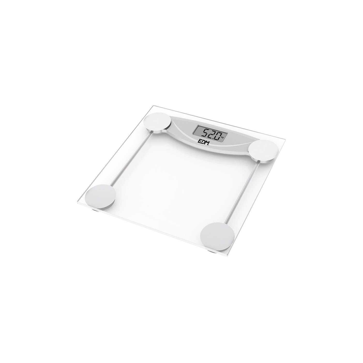 Bascula de baño digital transparente max 180kg edm