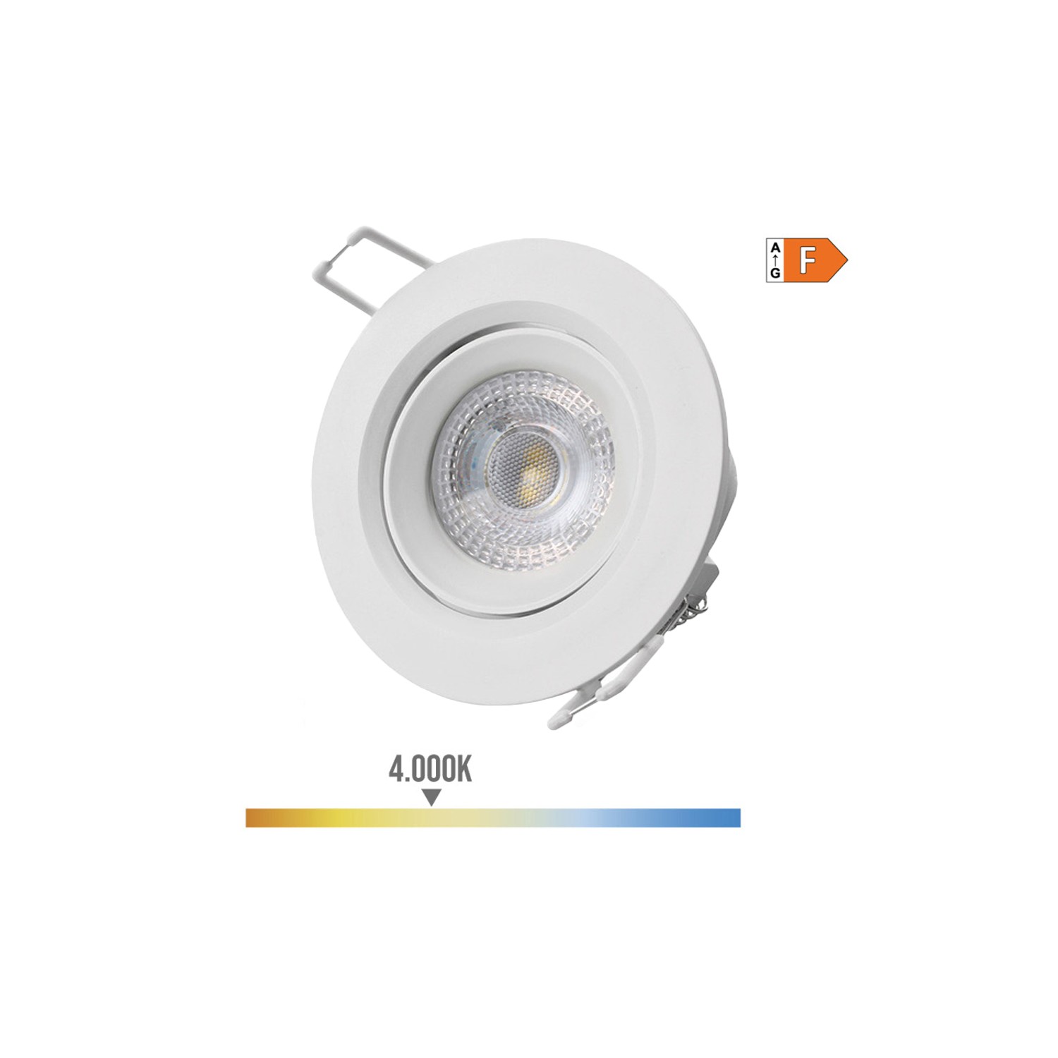 Downlight led empotrable redondo 5w 4000k luz dia color blanco ø9cm edm